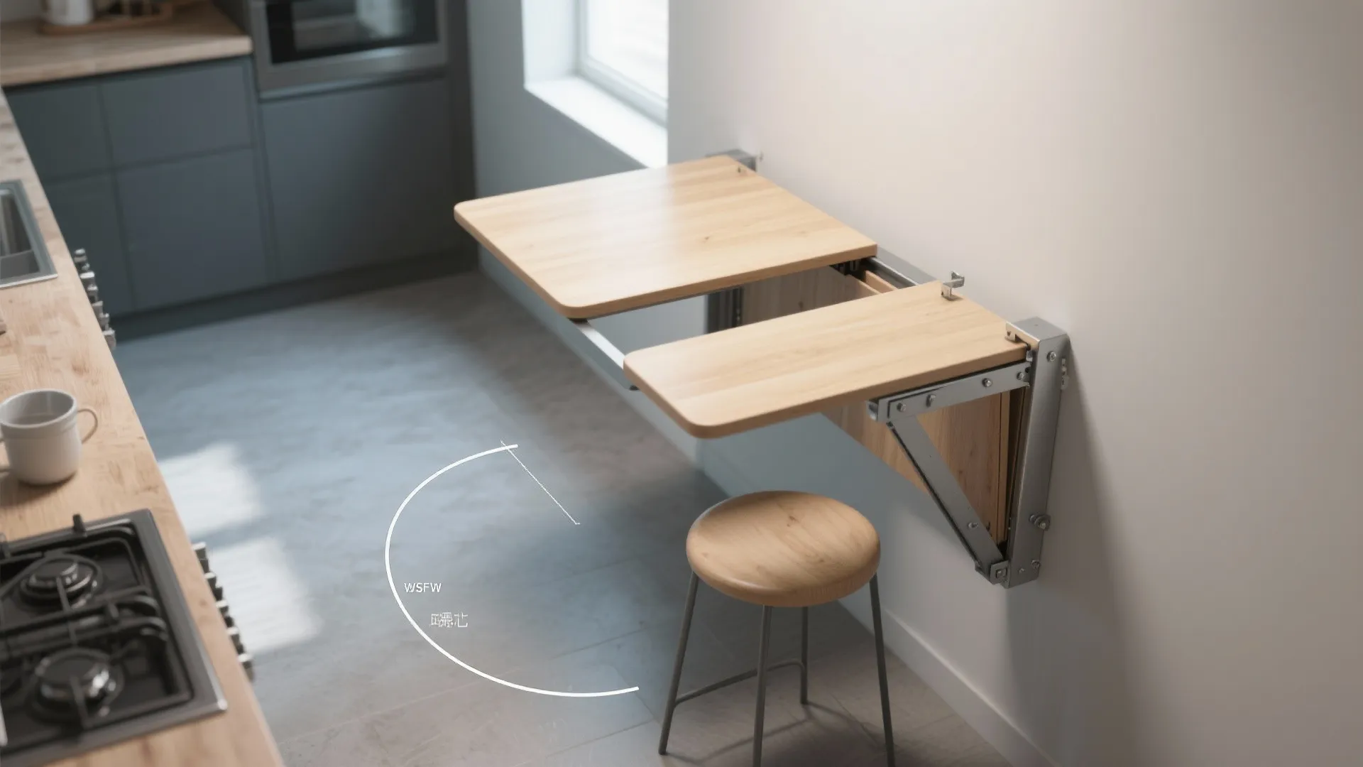 3. Floating Folding Table