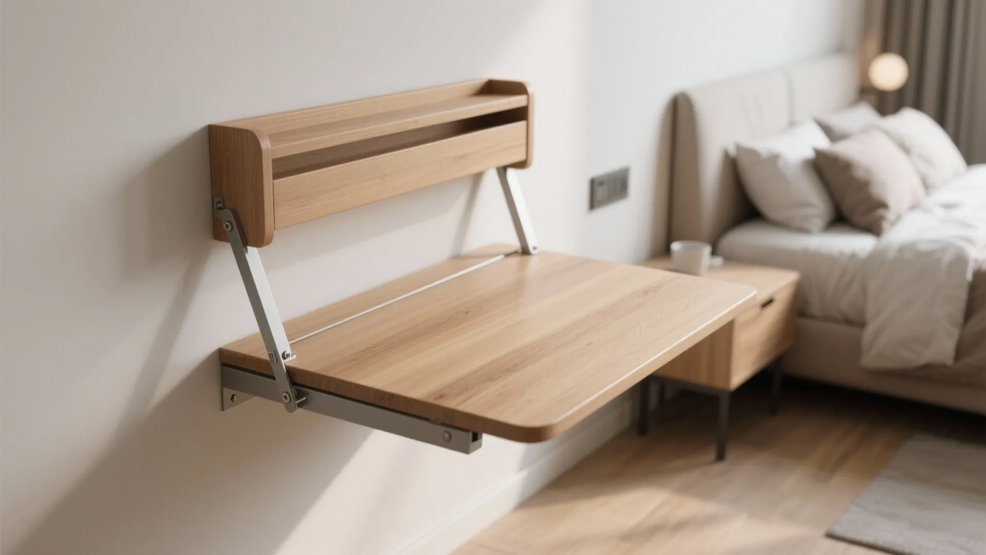 1. Wall-Mounted Folding Desk