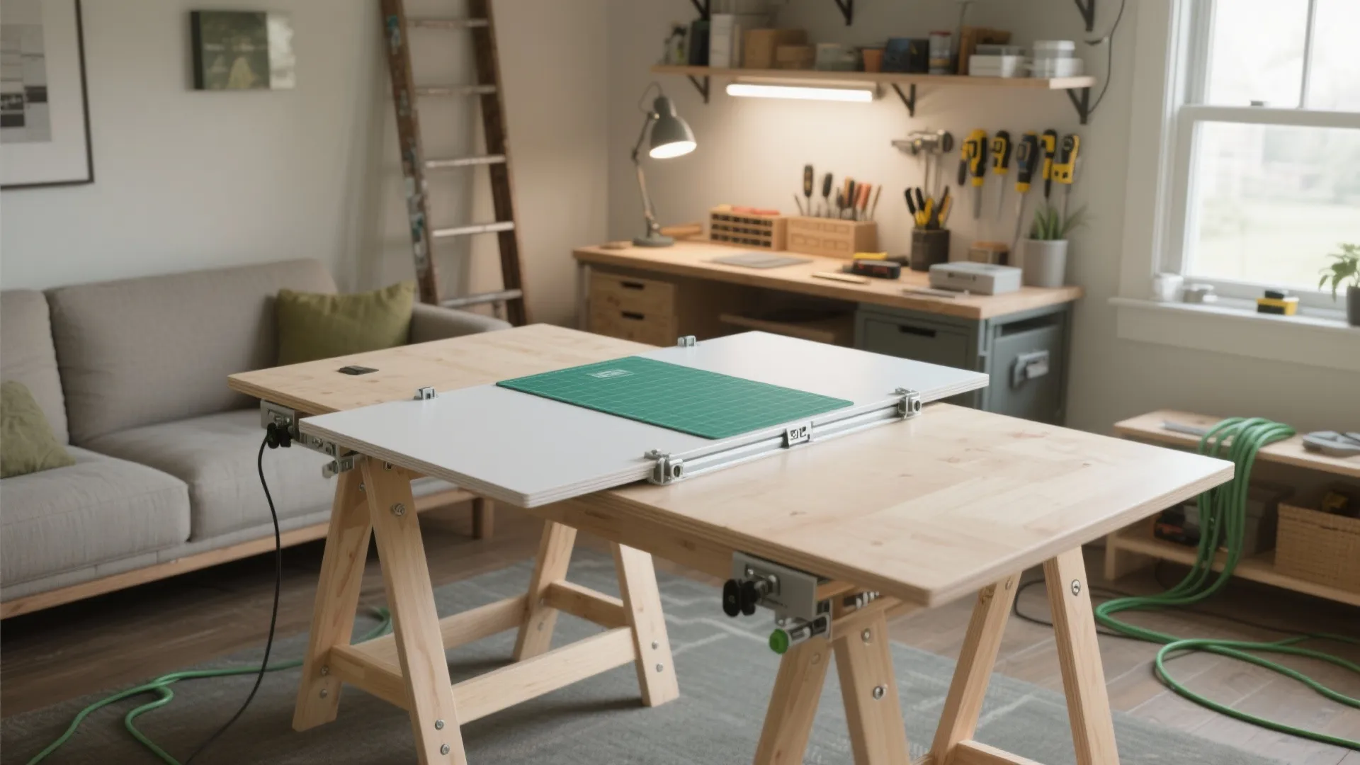 DIY Folding Workshop Table: Space-Saving Craft for Any Room: 1 Minute to a Smarter, Space-Efficient Workshop Table