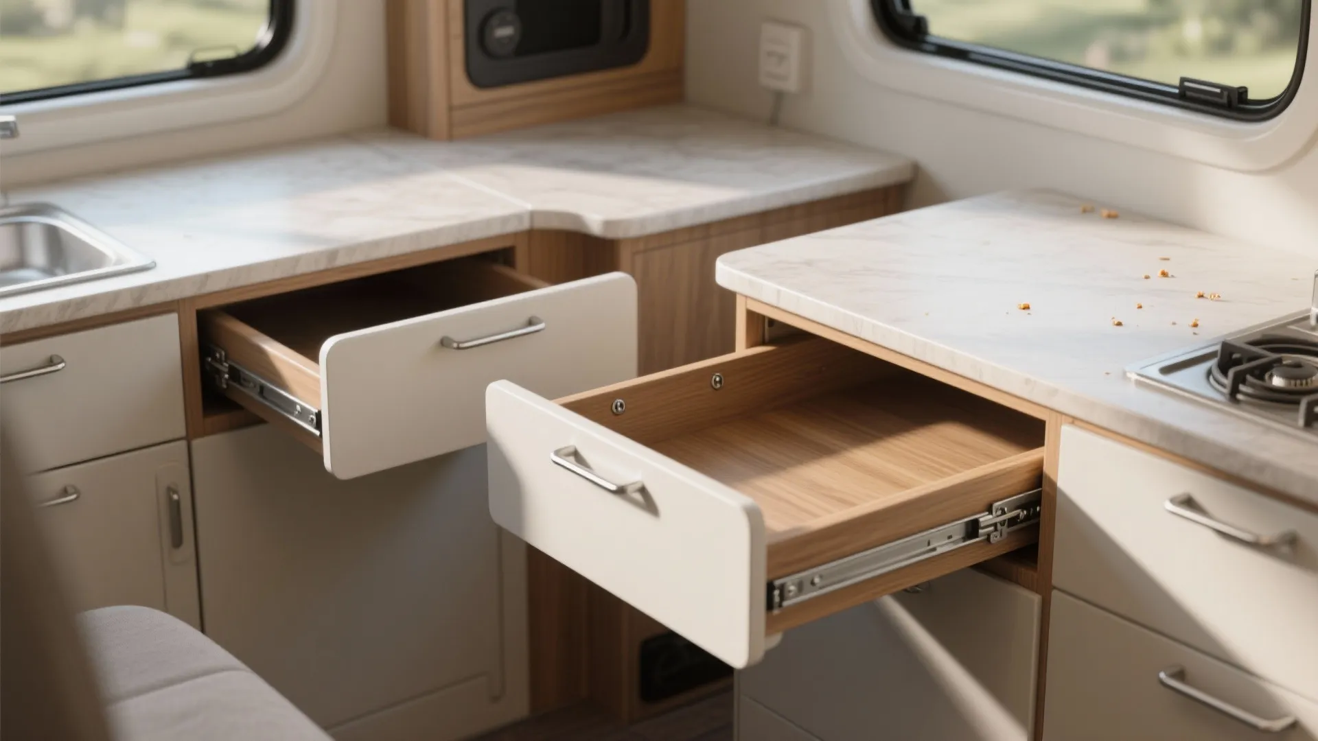 1. Modular folding worktops