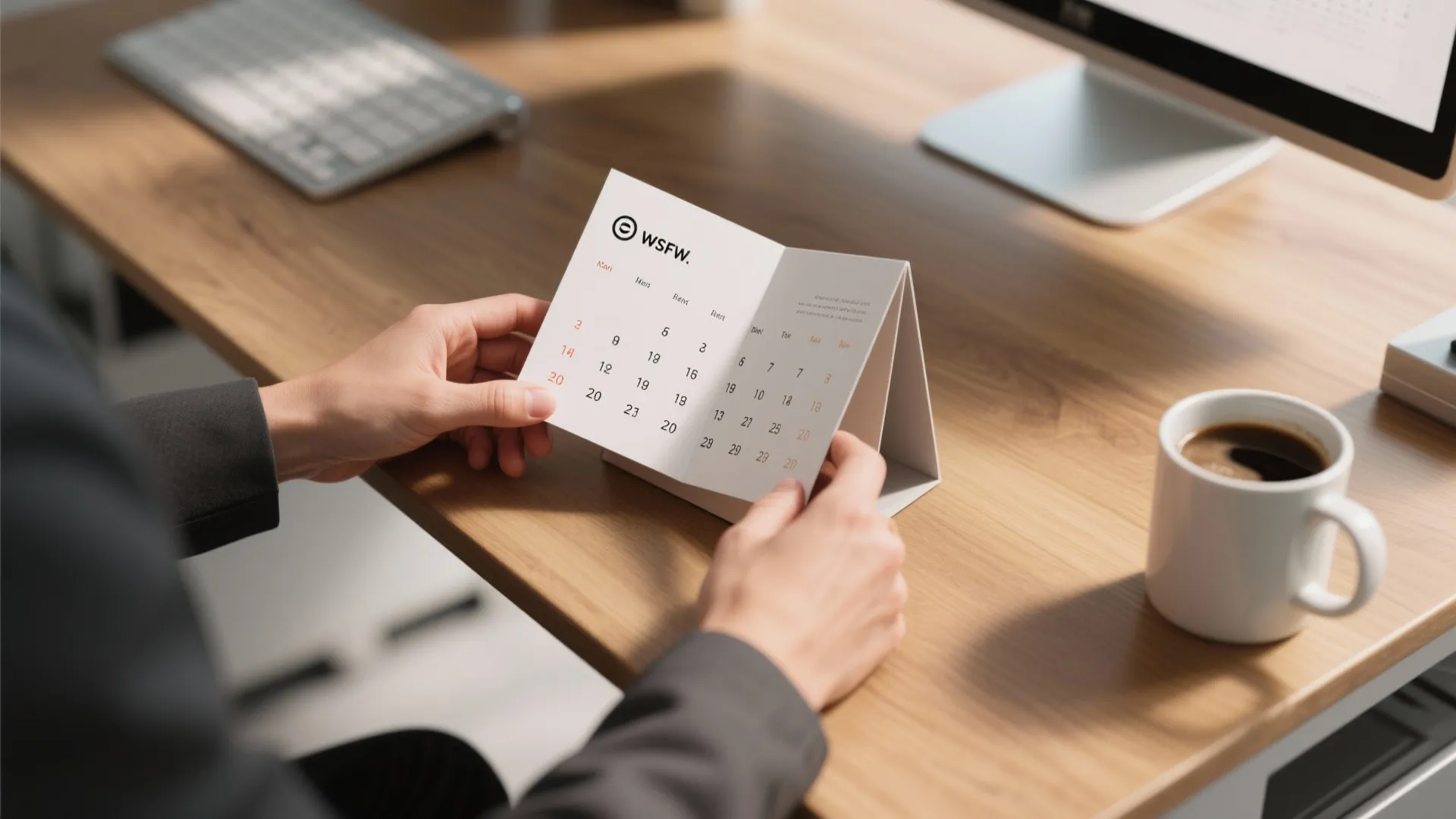 3. Fold-Out Desk Calendar Card