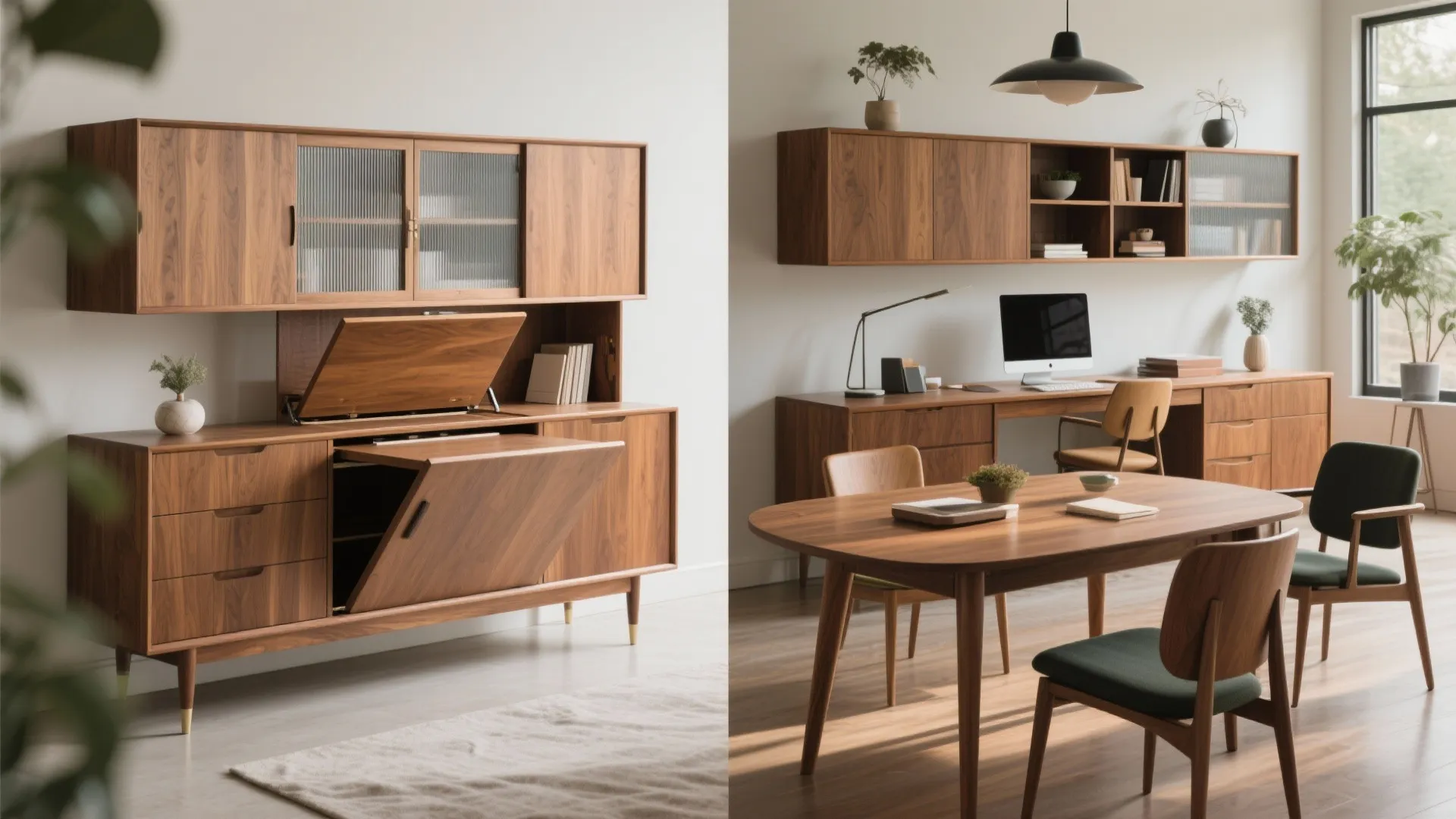 1. Fold-out Desk from the Sideboard