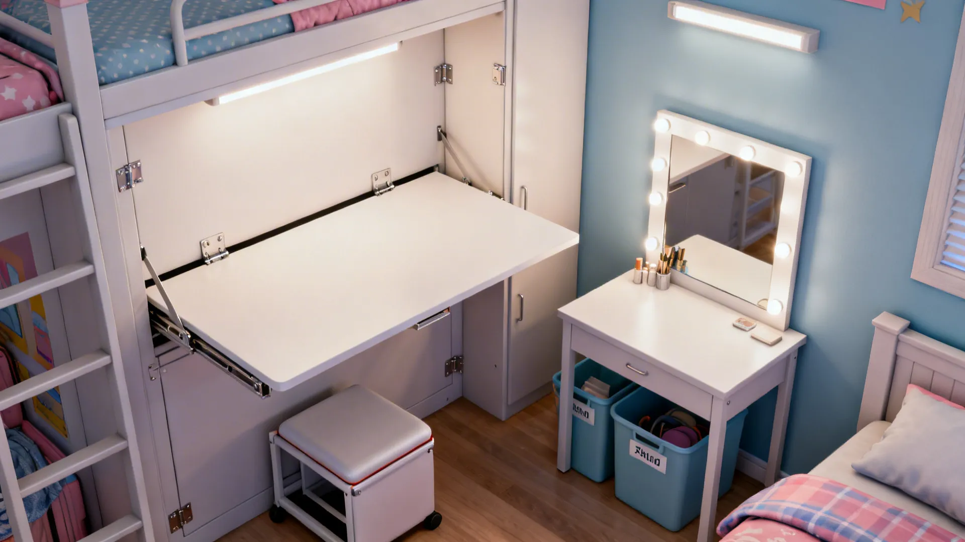 3. Fold-out furniture that actually works