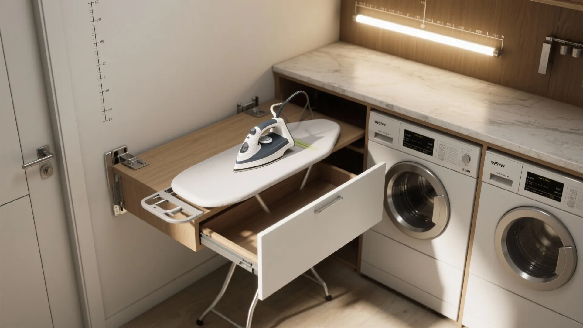 2. Fold-Out Folding Station and Ironing Nook