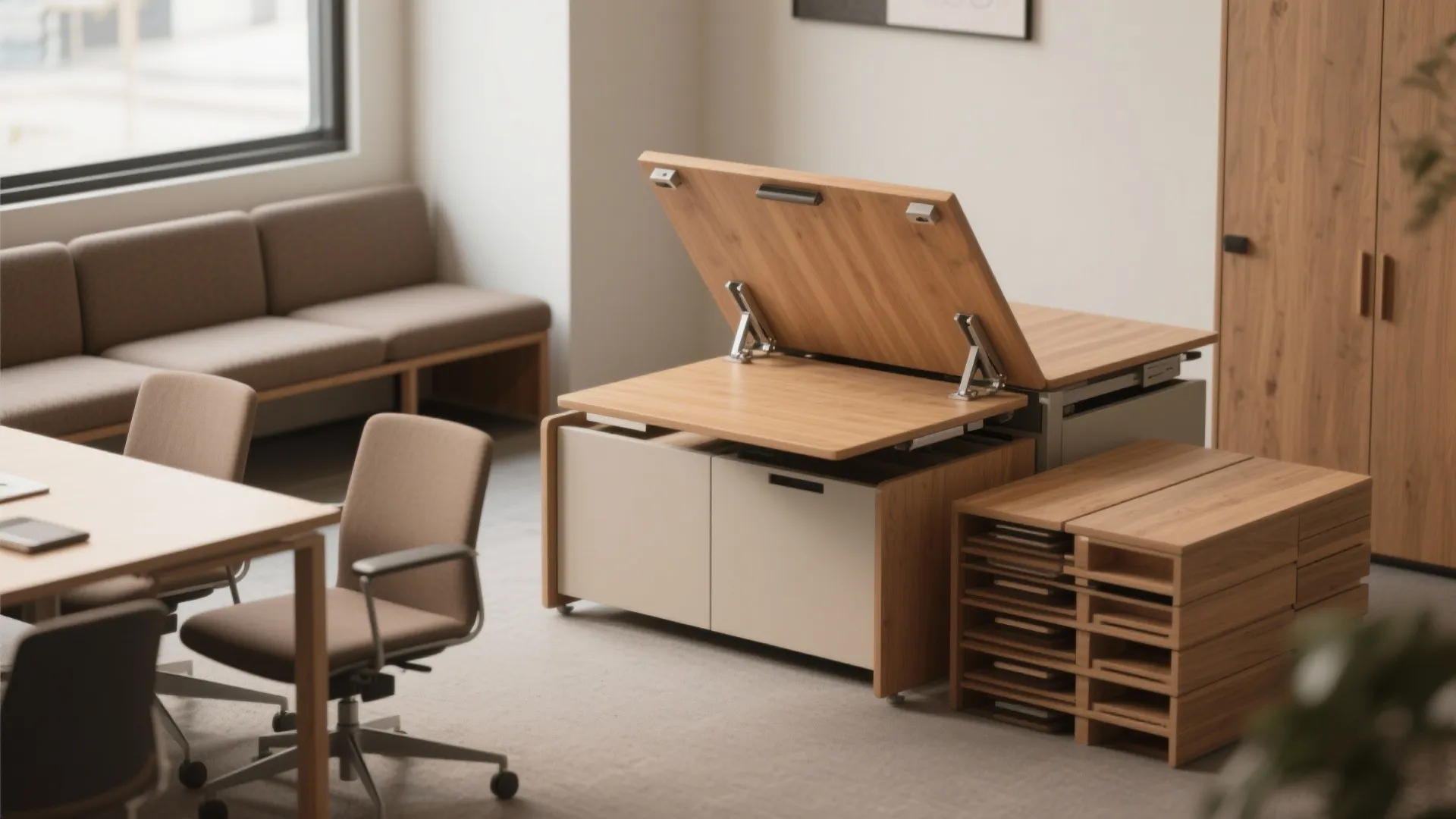 2. Multi-functional furniture: foldouts and modular pieces