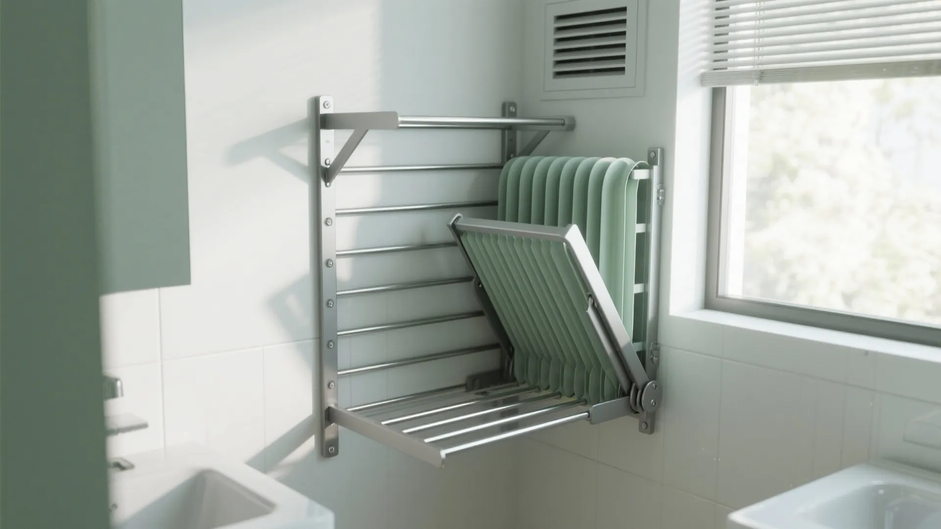 Idea 3: Fold-Out Wall Rack Near the Vent