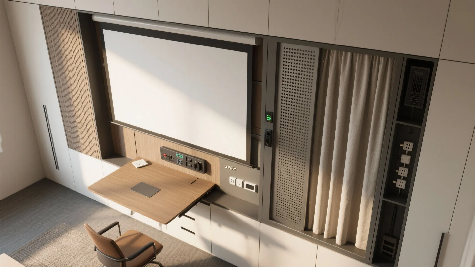 2. Fold-down and multipurpose walls