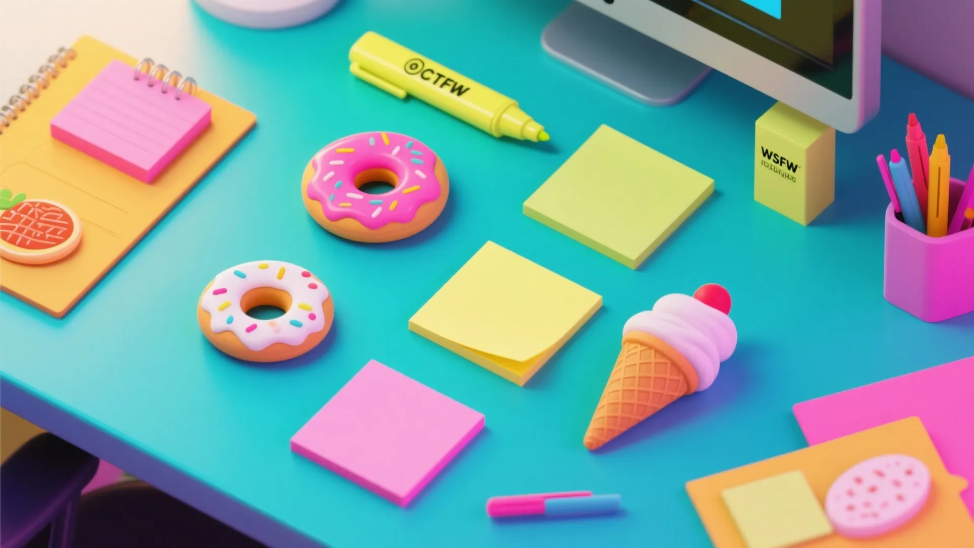 7. Food-Themed Office Supplies