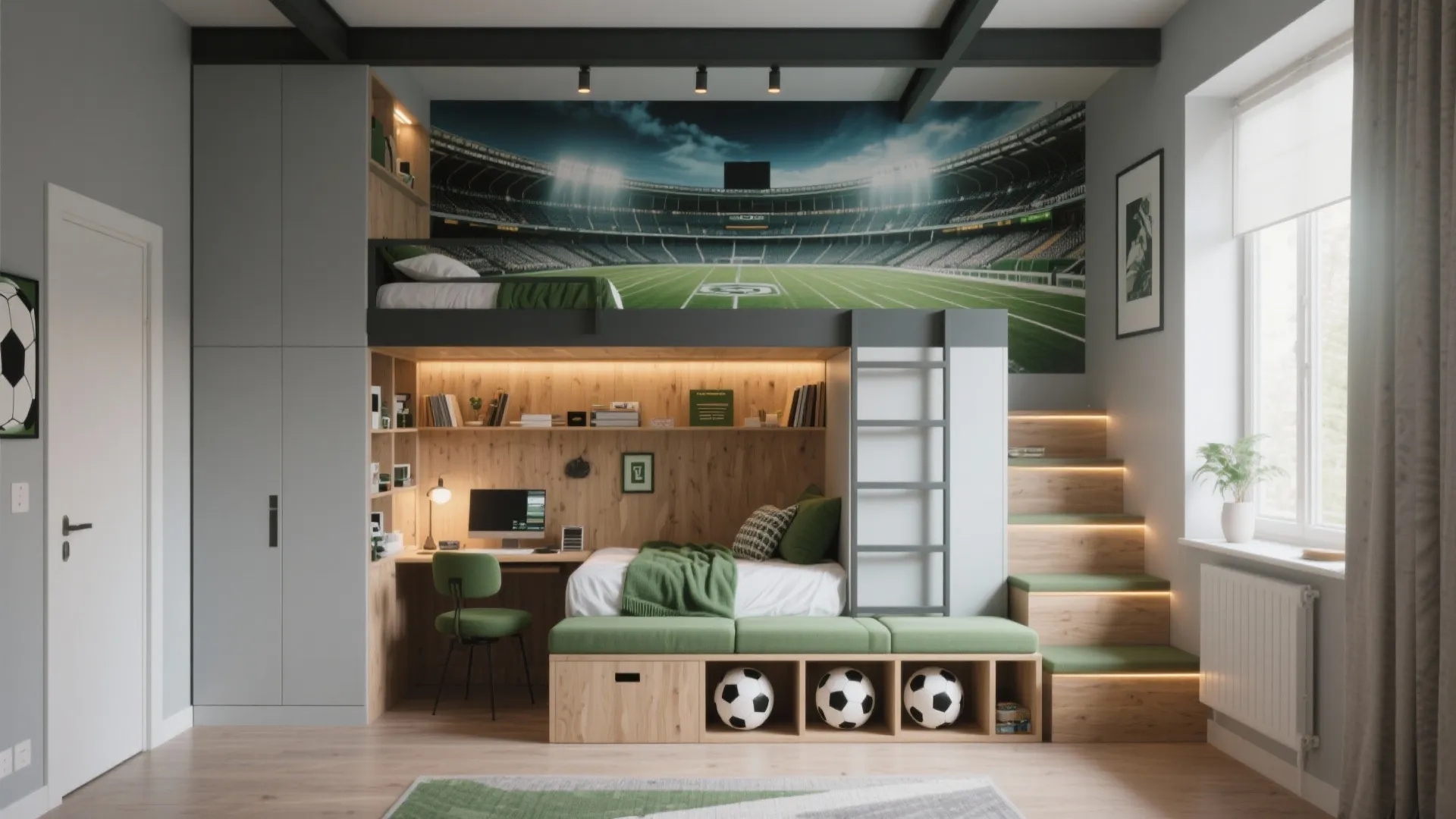 Football Bedroom Decor — 5 Small-Room Ideas