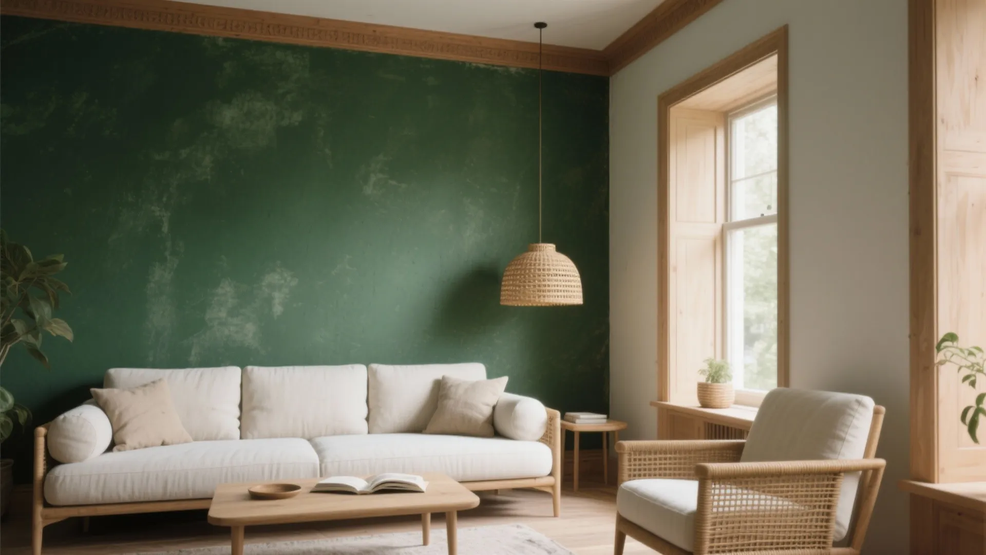 Deep Forest Accent Wall with Texture