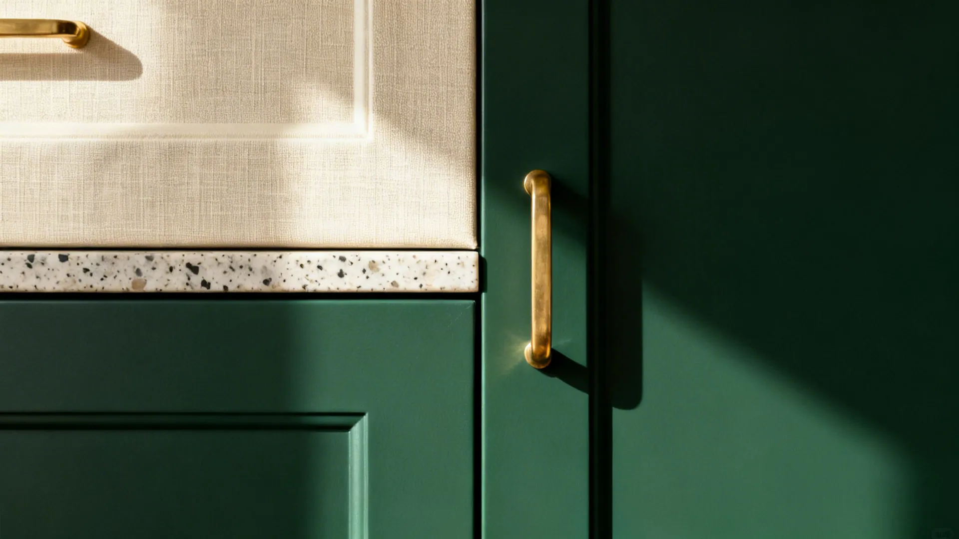 5) Dramatic + Cozy: Forest Green Lowers + Creamy Linen Uppers