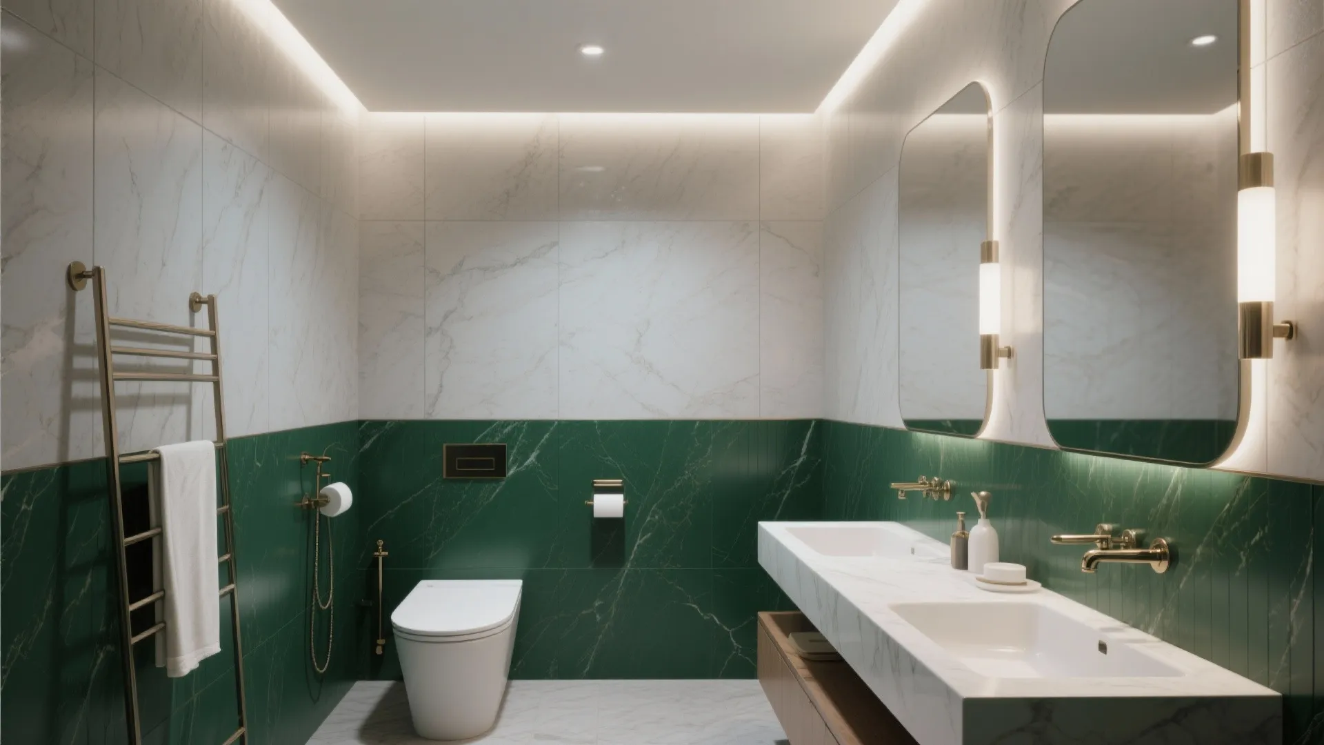 8. Forest Green & Pale Grey