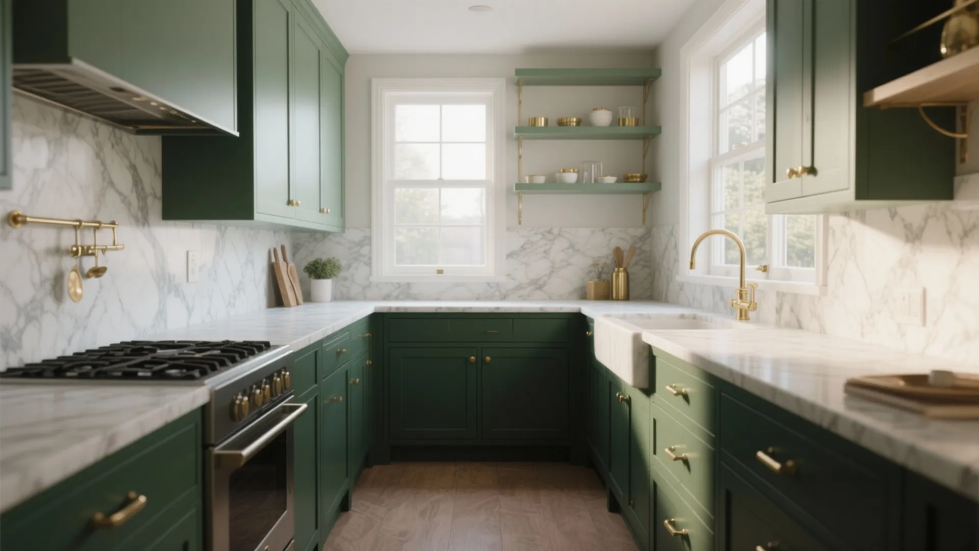 2. Deep Forest Green for a Moody Yet Modern Look