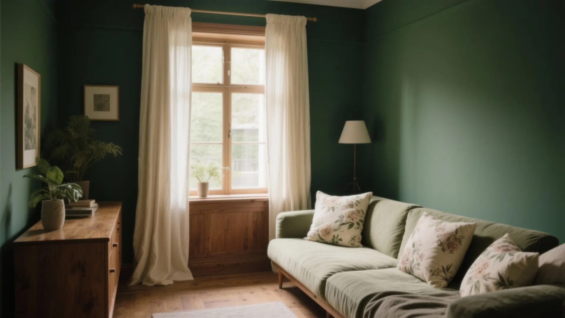 1. Deep Forest Green Walls