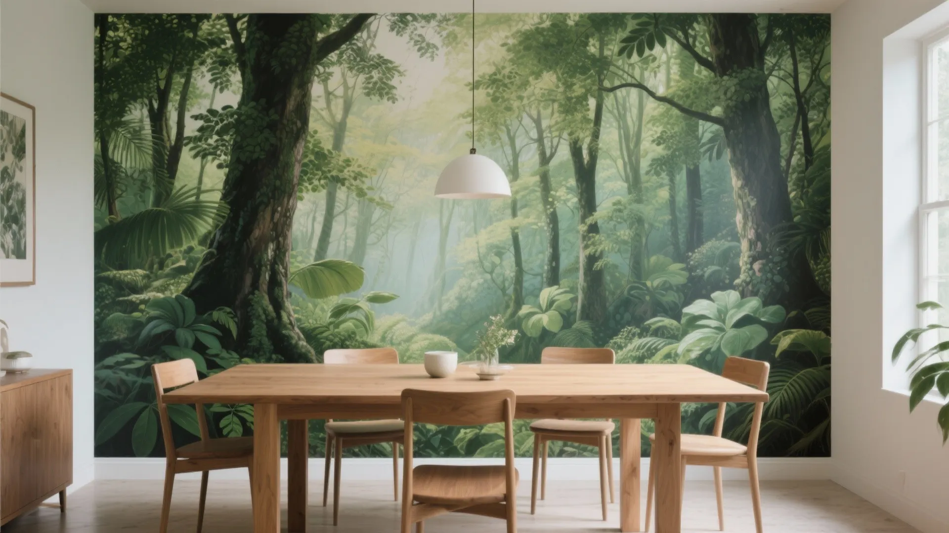 Nature-inspired mural wall