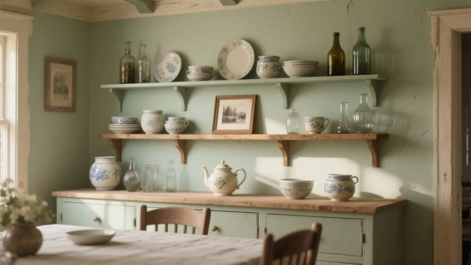 3. Showcase Found Objects on Open Shelving