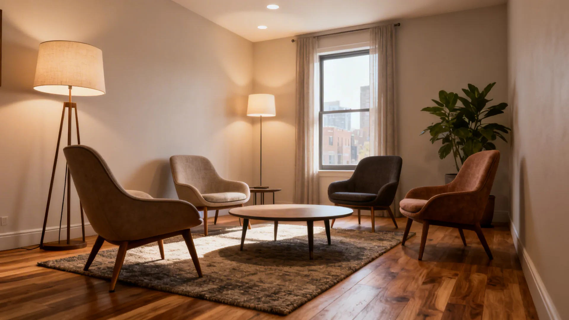 4 Chairs Instead of a Sofa: Small Living Room Ideas