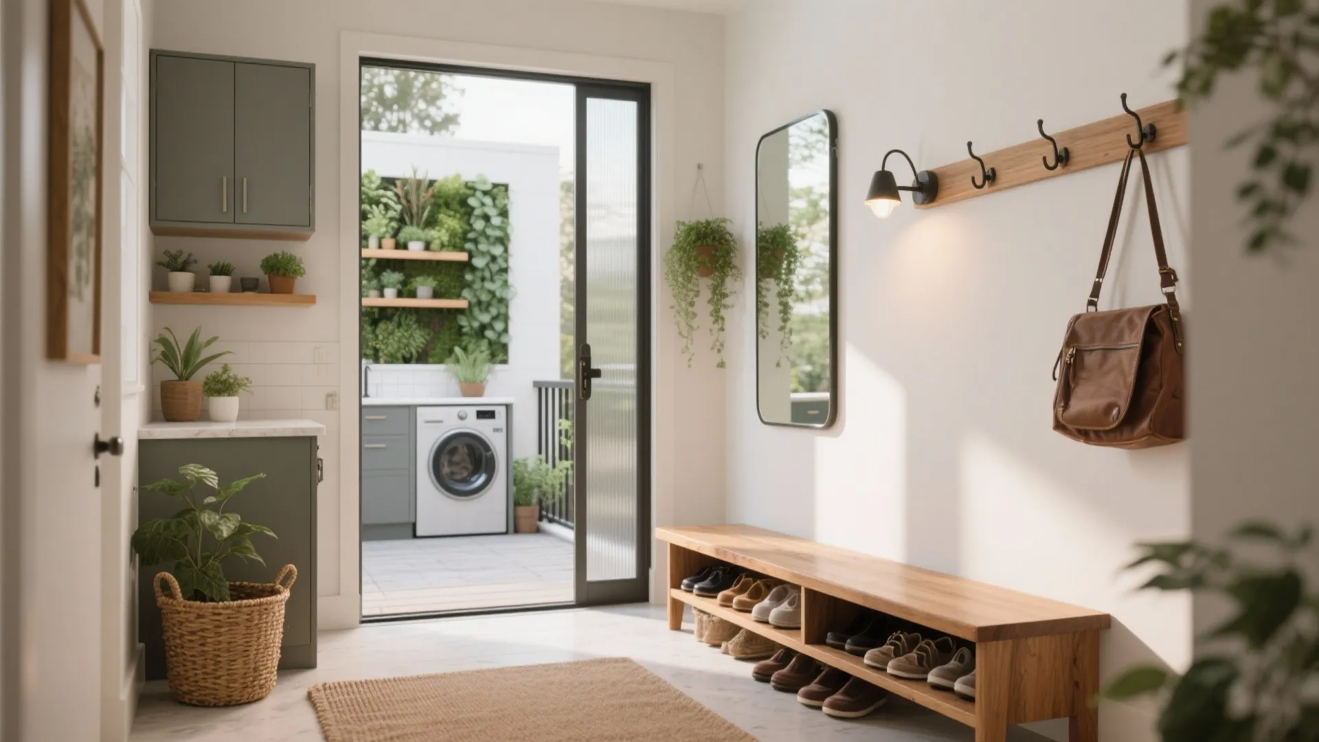 Balcony and foyer turned into super-useful zones