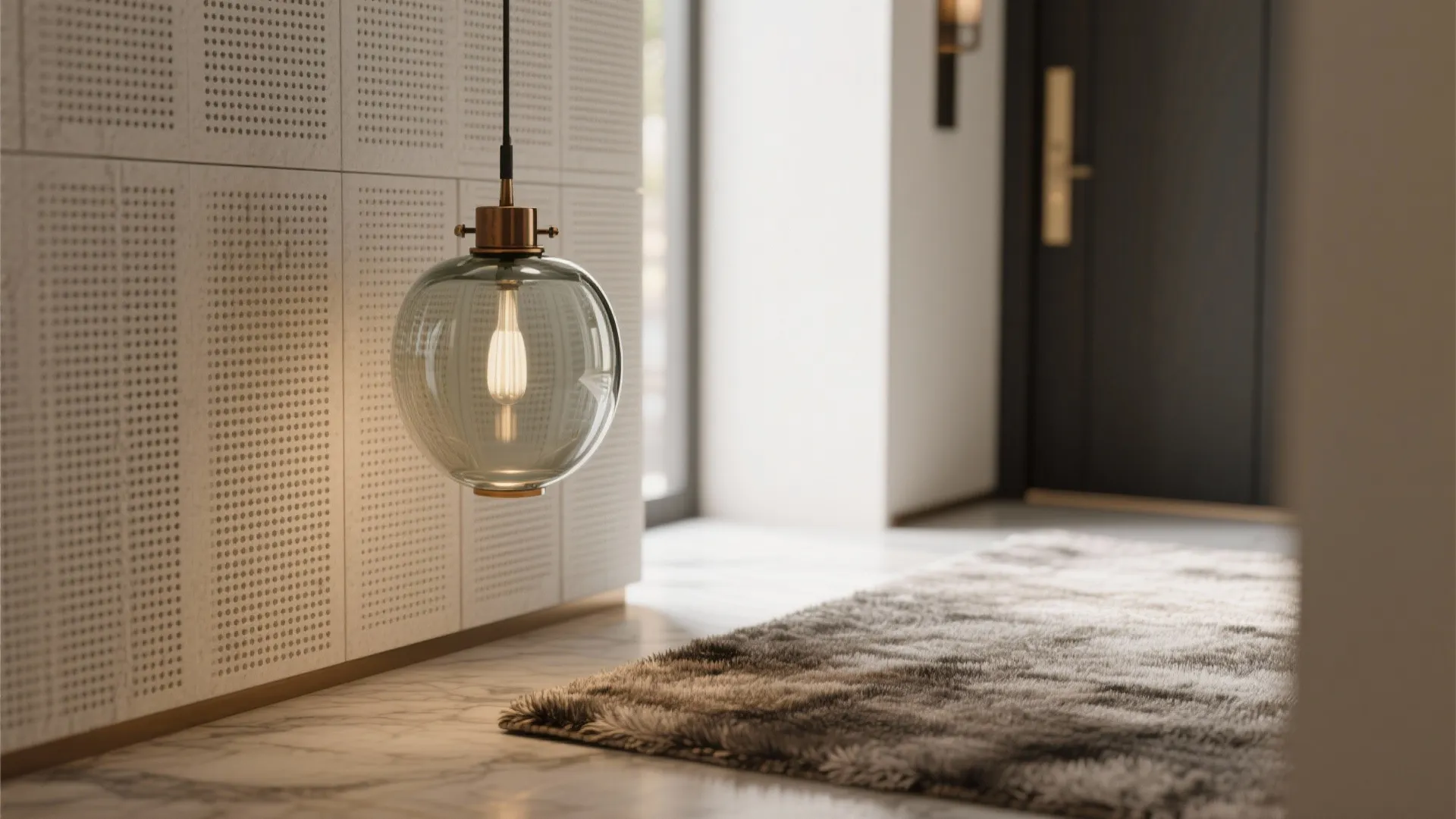 Grand foyer sight lines that set the tone