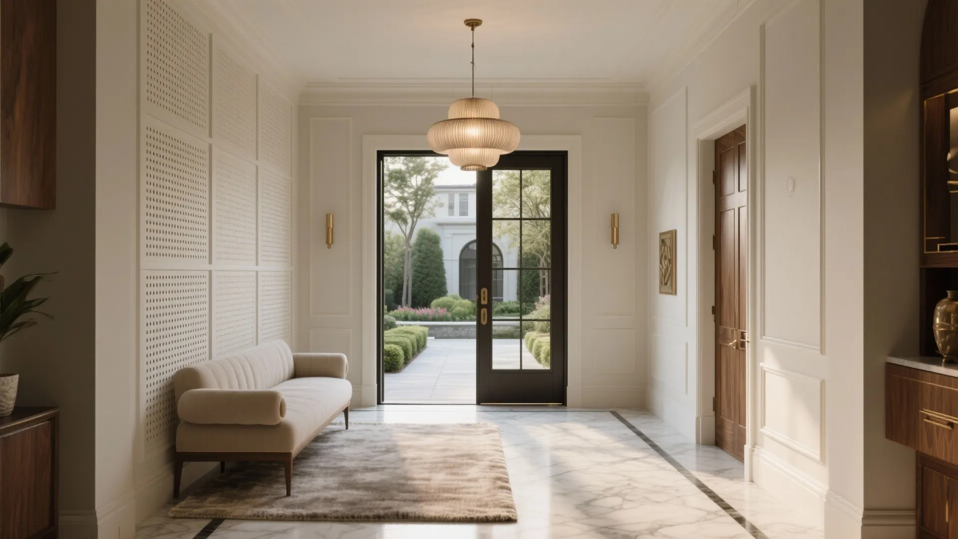 Grand foyer sight lines that set the tone