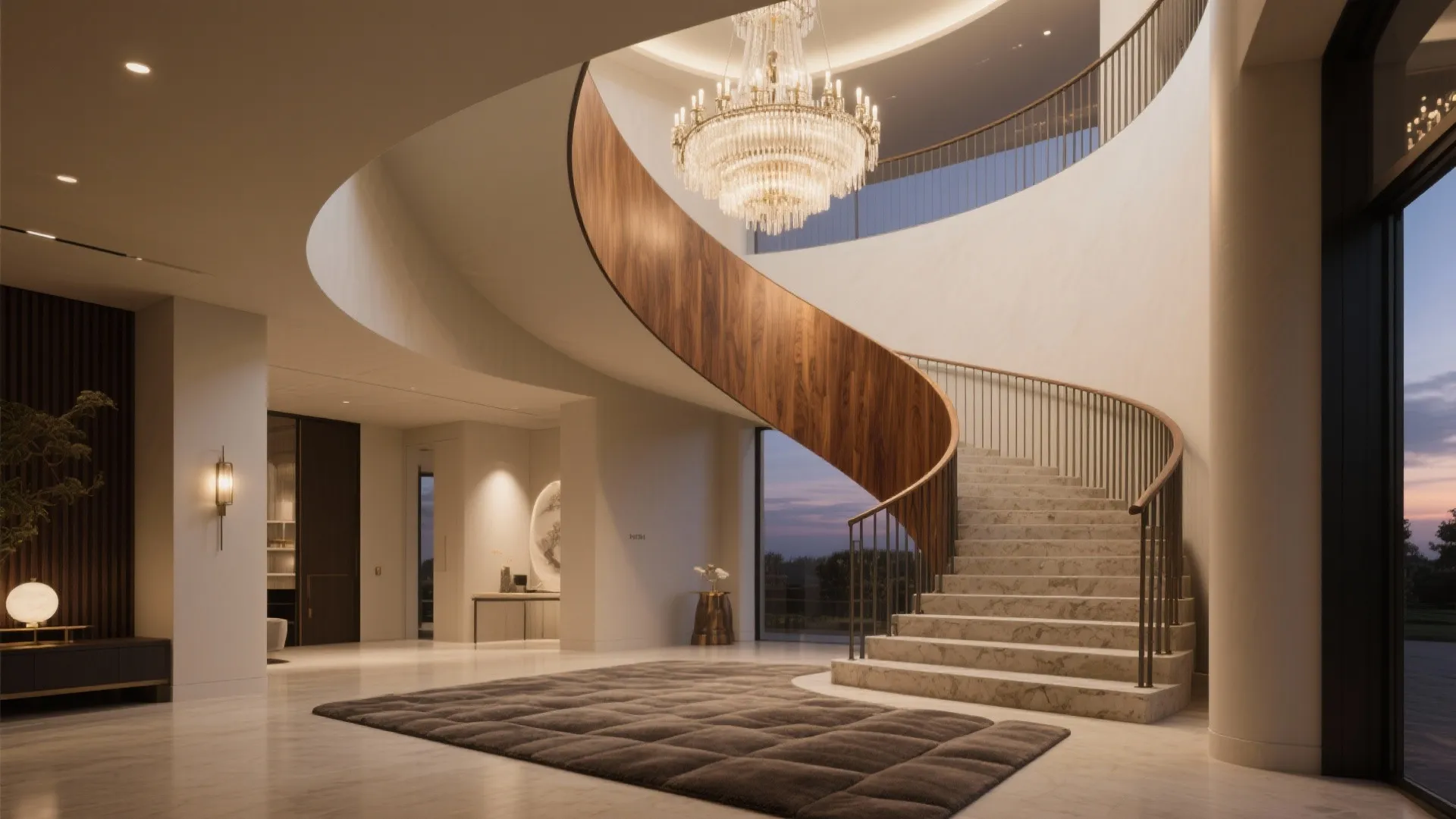 Statement Staircase & Double-Height Foyer Drama