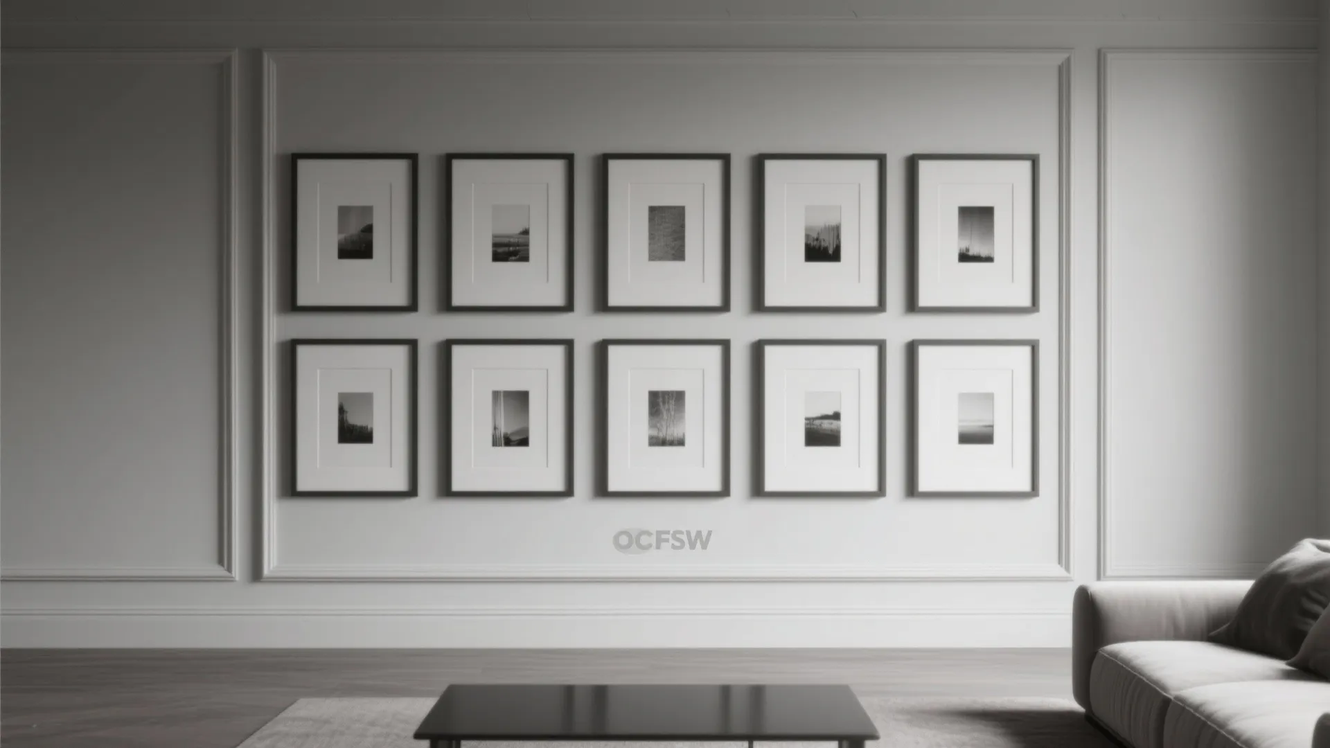 1. Picture-Frame Molding Gallery Wall