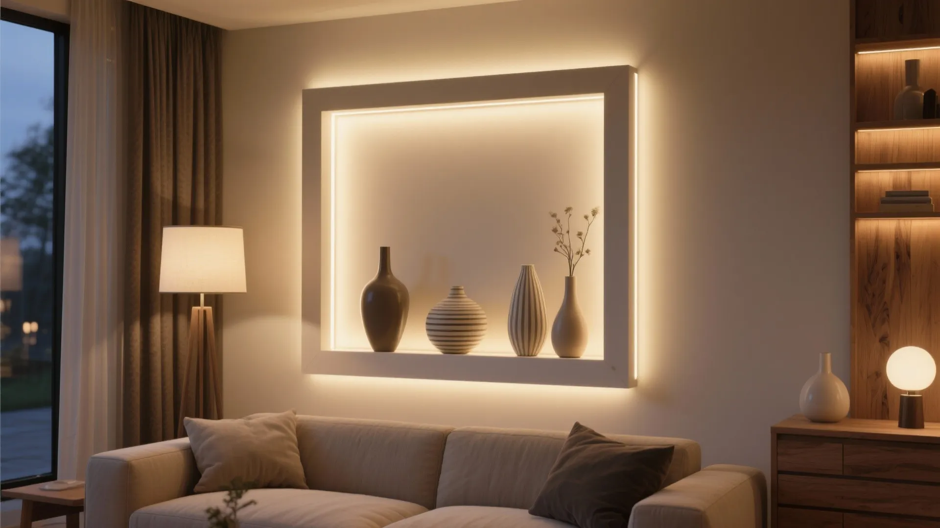 4. Frame-Lit Display Niche