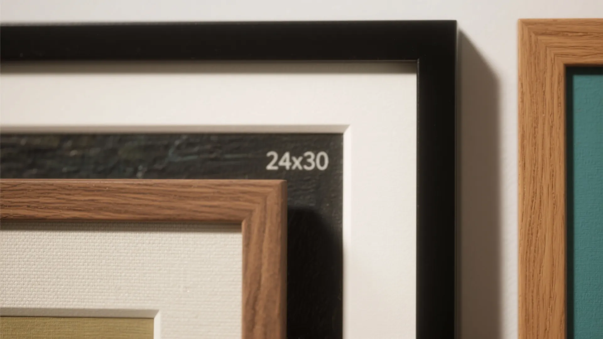 4. Use contrast: bold matting or a slim frame