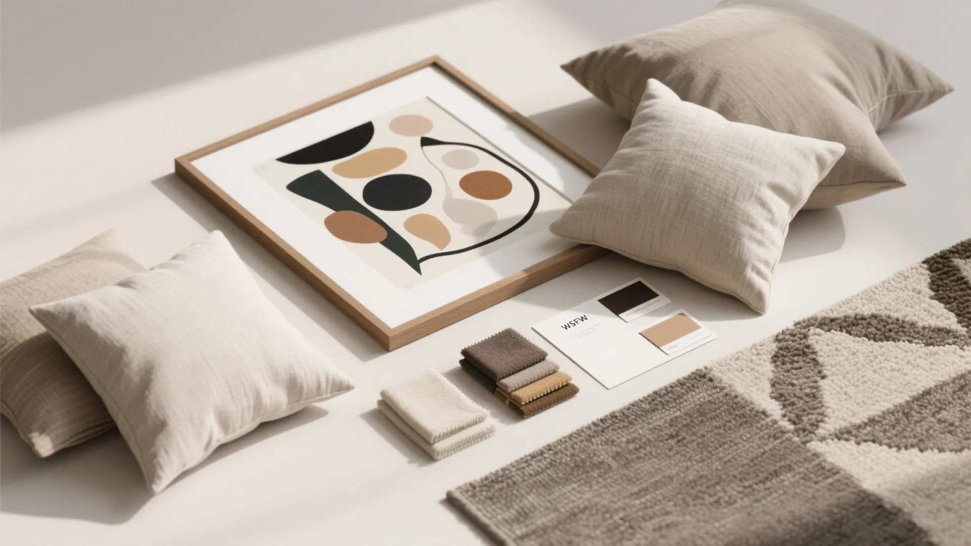 5. Framed Abstracts with Coordinated Textiles