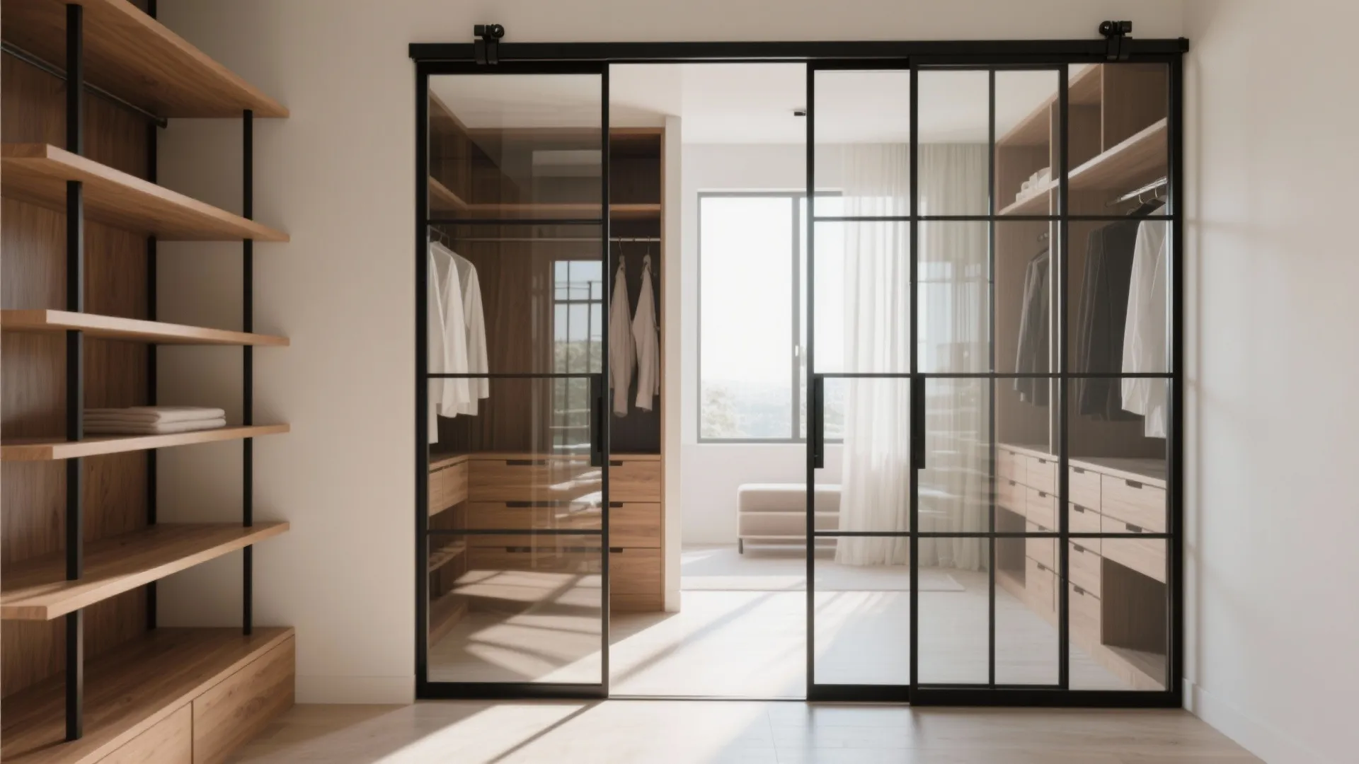 5. Framed Glass Panels to Bring Light In