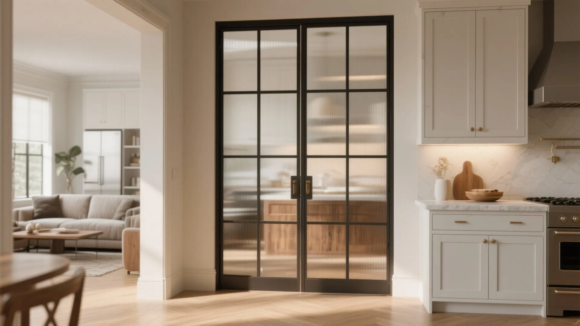 2. Framed Glass for a Touch of Structure