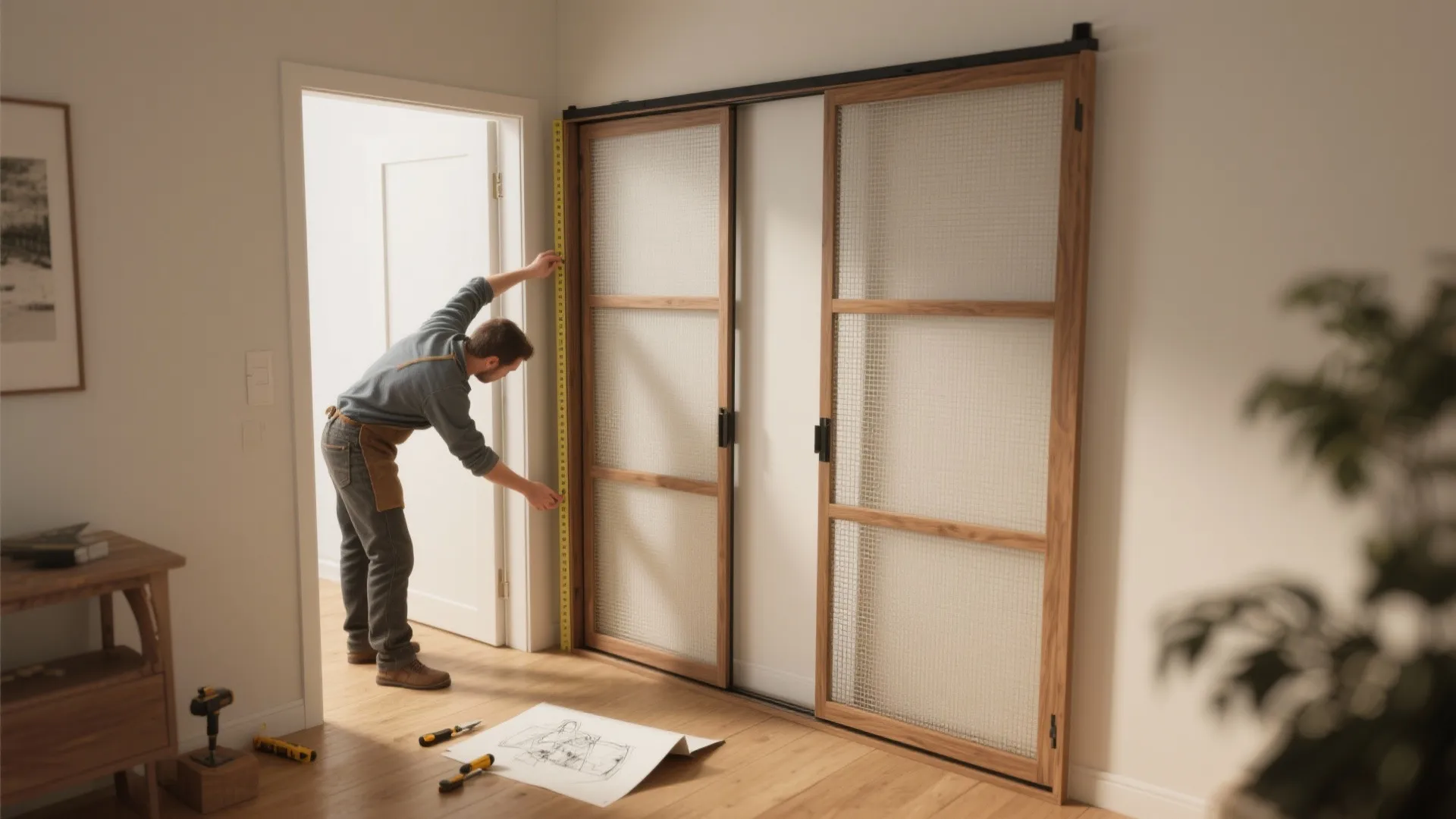 3. Build a removable framed screen panel