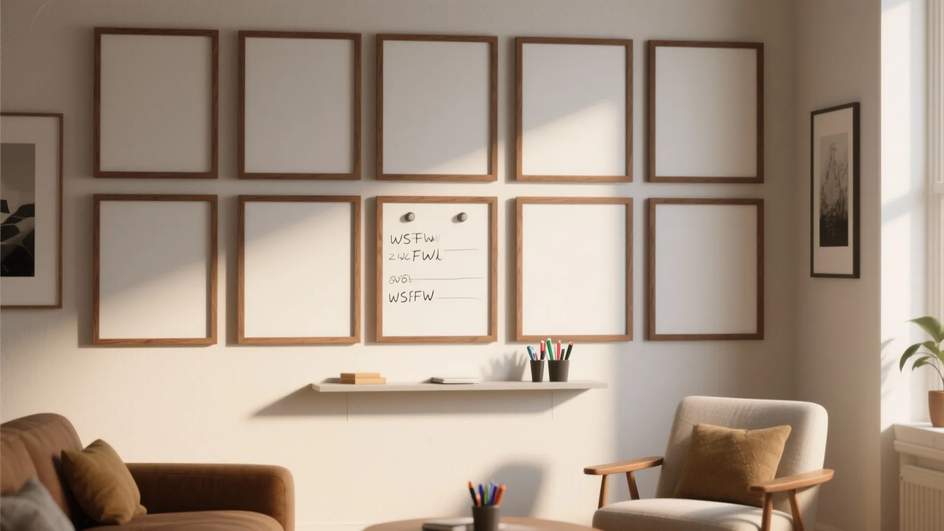 5. Framed modular whiteboard panels