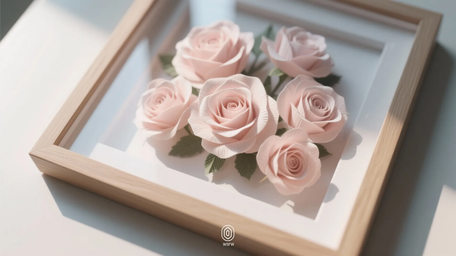 Framed Paper Flower Art