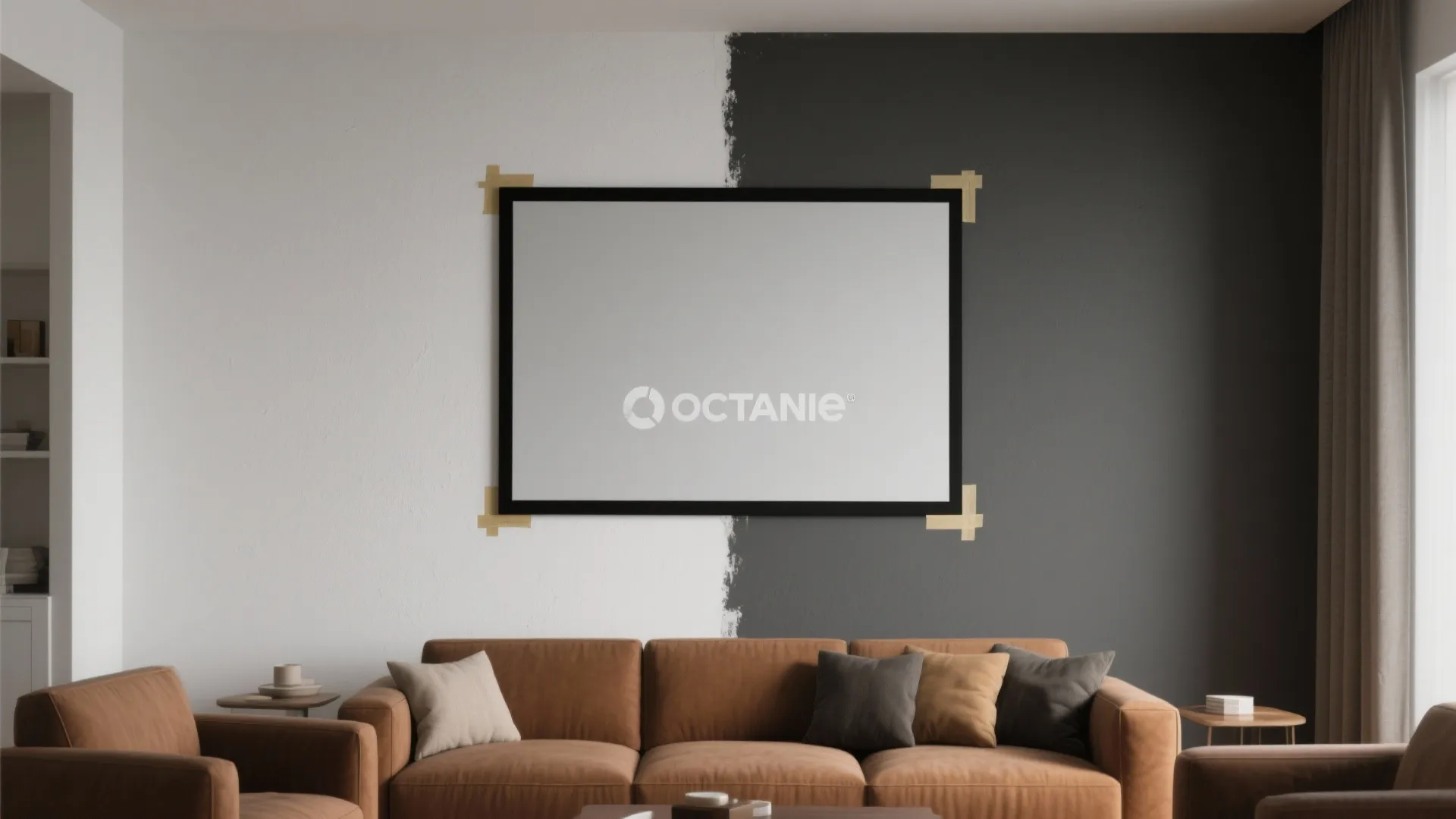 4. Two-tone Framed Screen Illusion