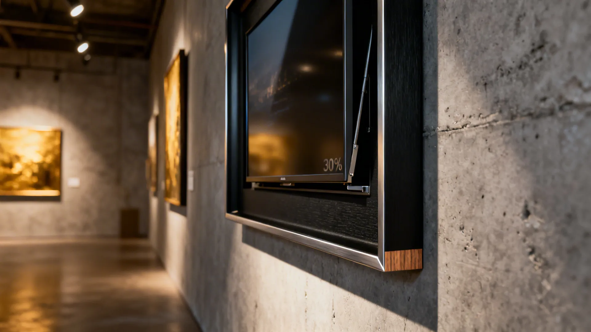 4. Framed TV for gallery-style living rooms