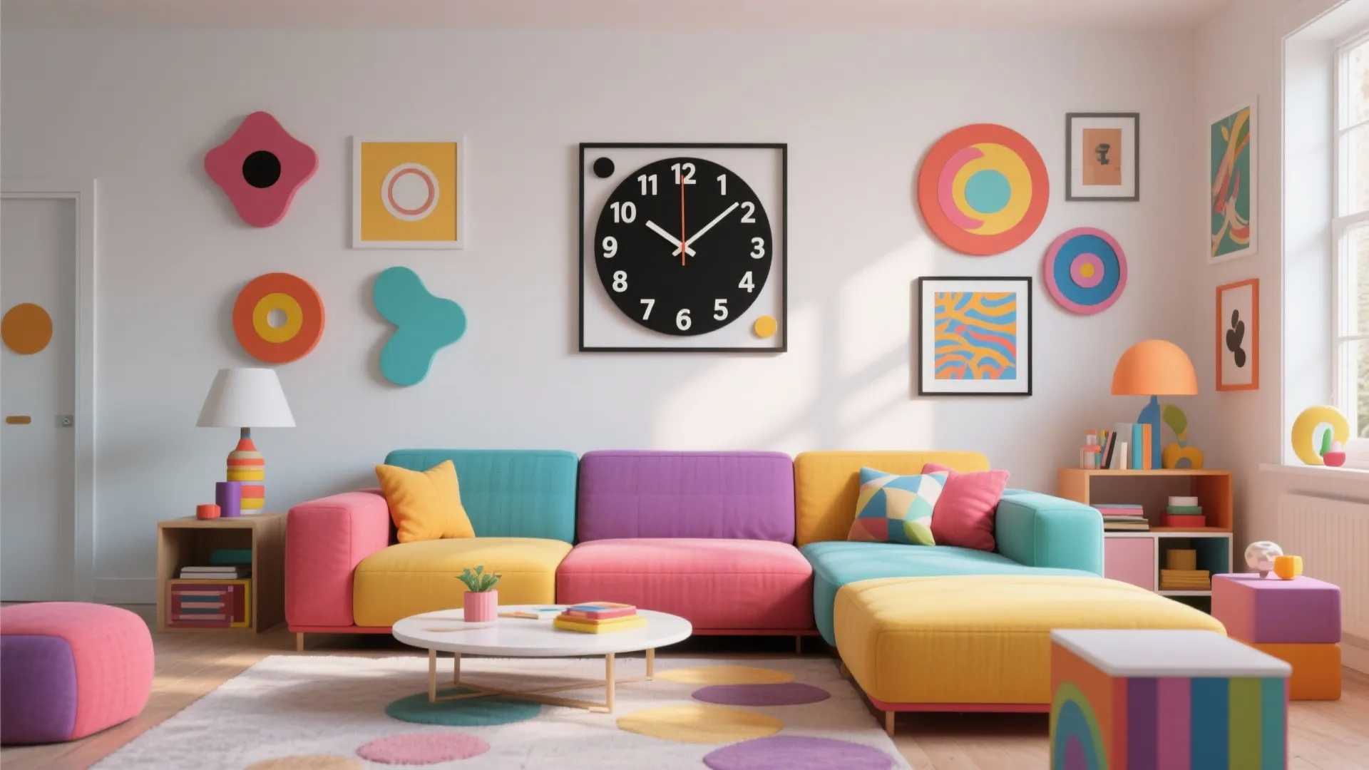 9. Frameless 3D Sticker Clock