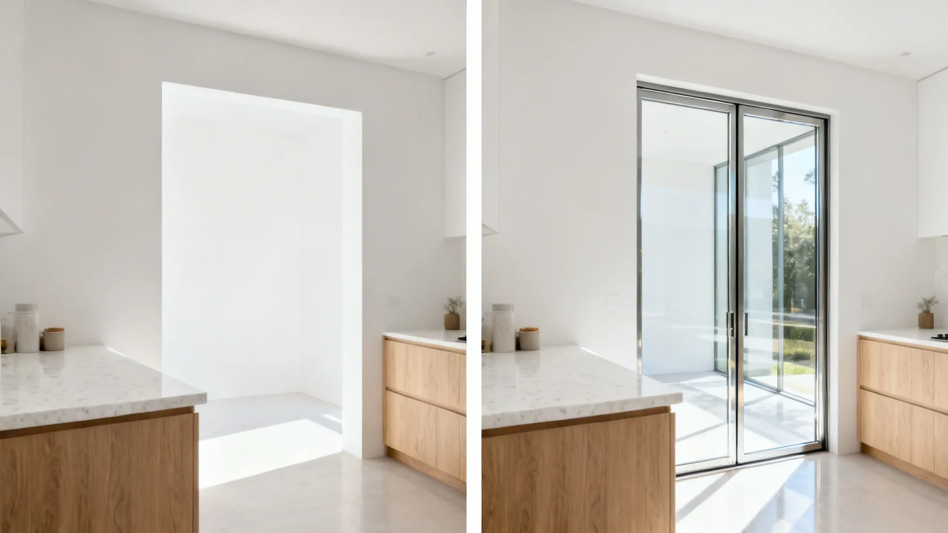 Frameless Double Glass Doors for a Seamless Look