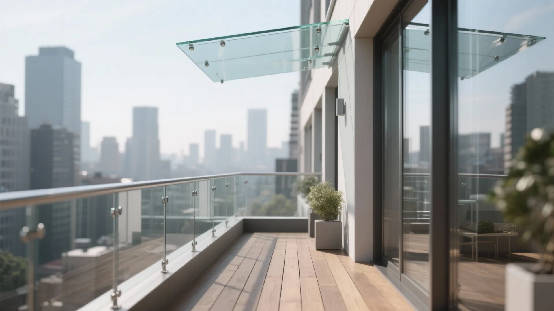 Frameless Canopy + Guardrail Continuity