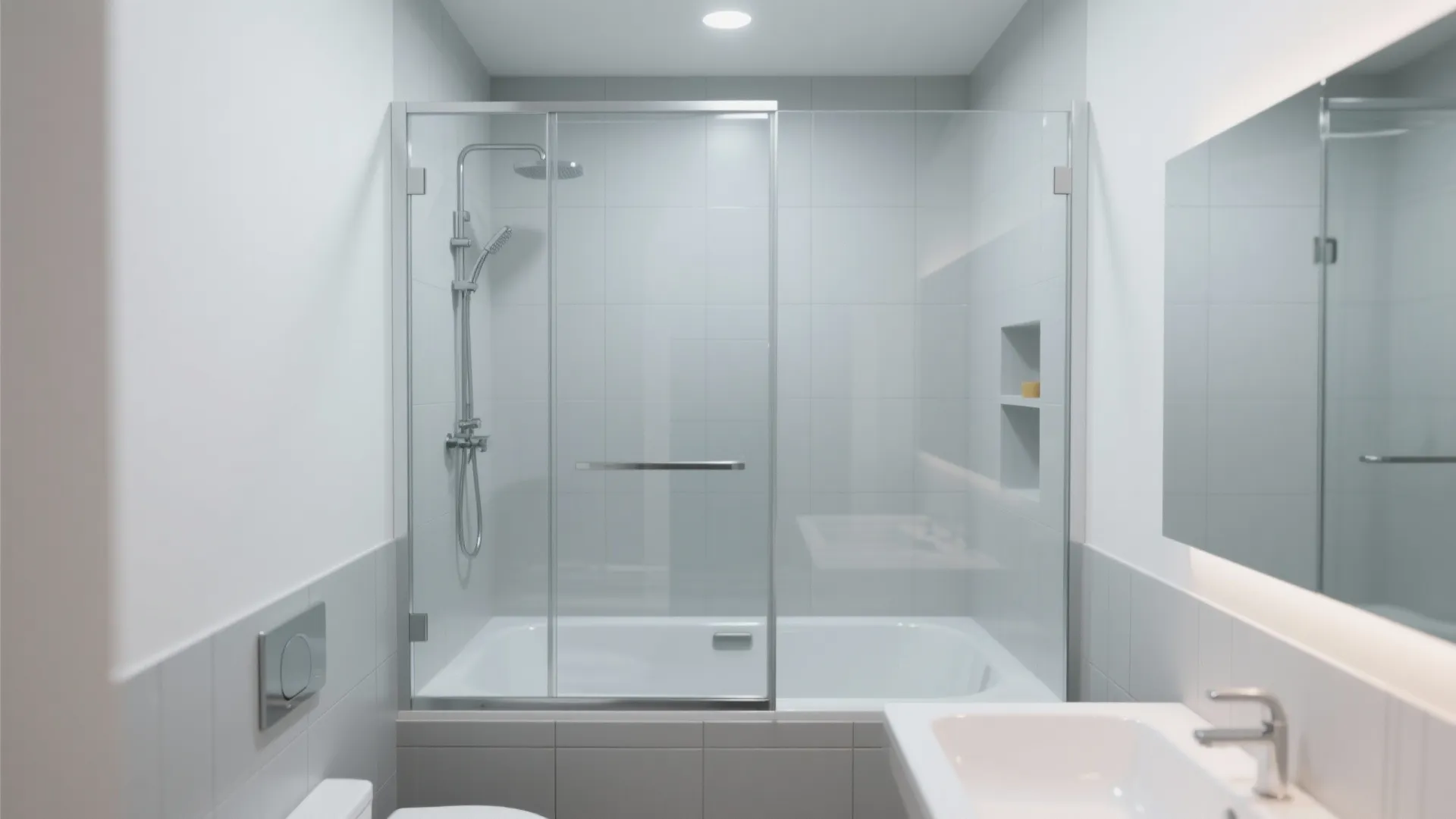 8. Minimalist Frameless Enclosure