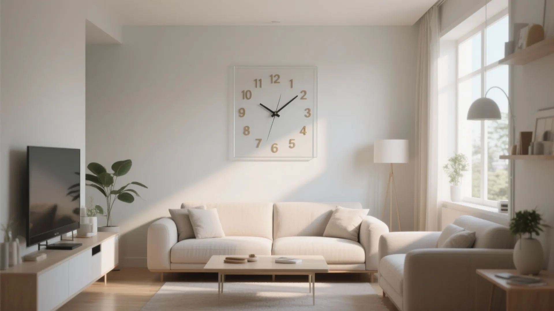 Frameless Floating Clock