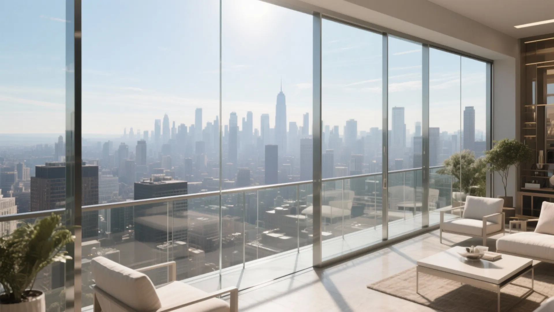 Frameless Glass Panels for Panoramic View