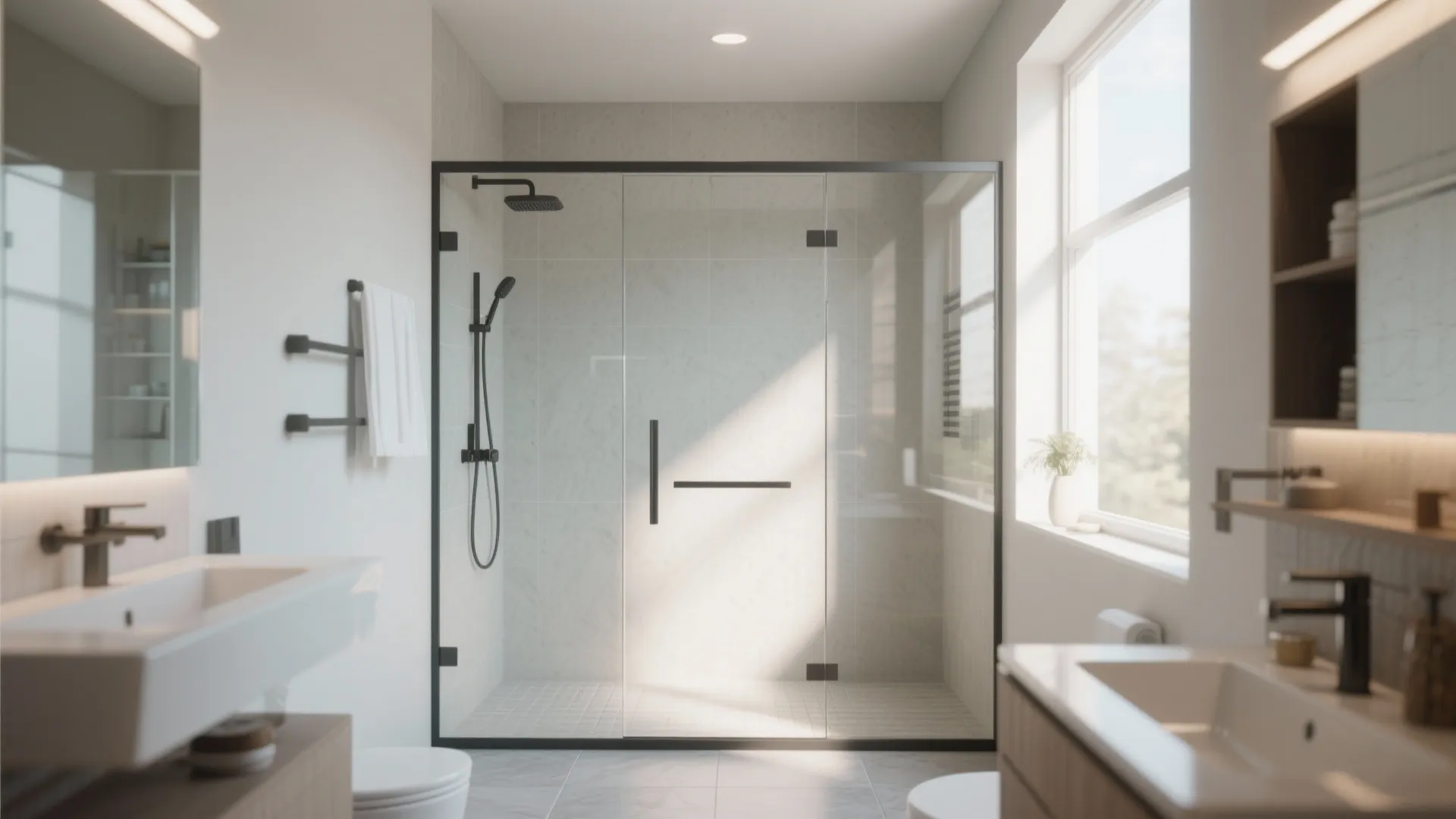 6. Frameless Glass Shower
