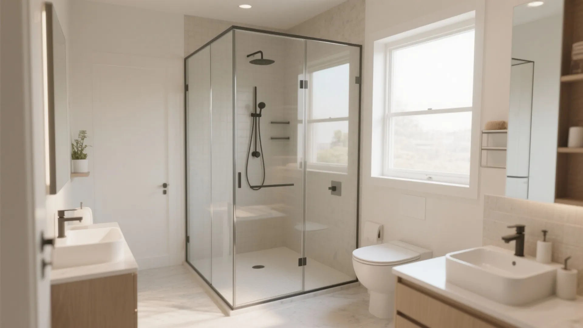 1. Frameless Glass for an Airy Look