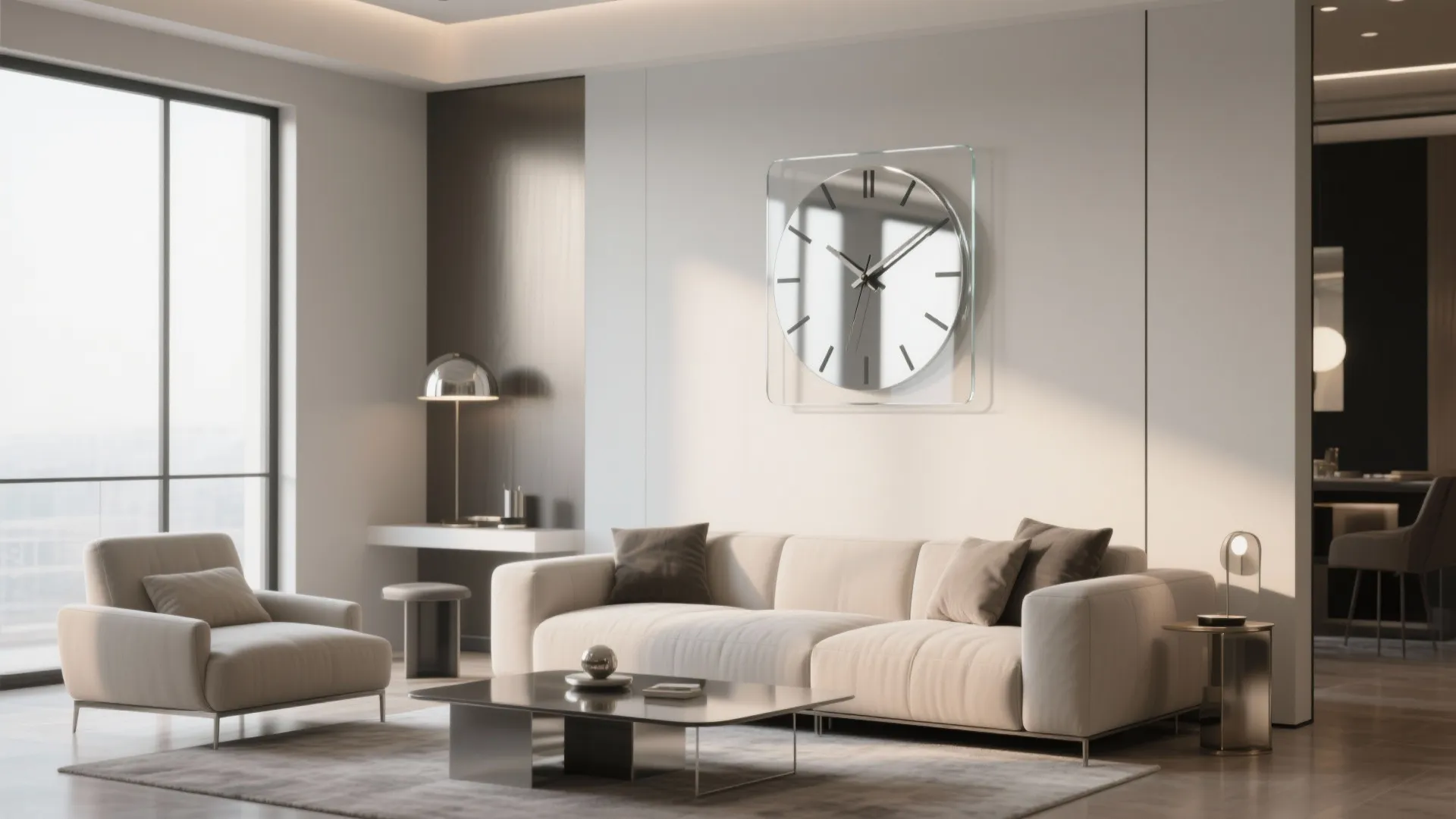 6. Frameless Glass Clock