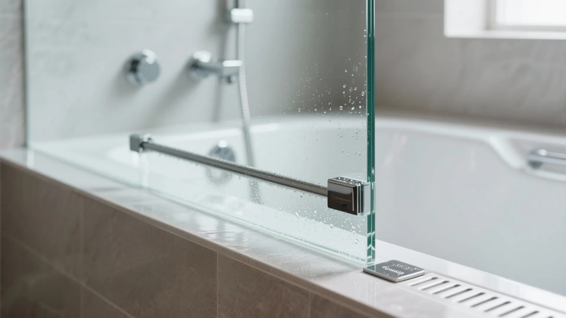 Shower-Over-Jacuzzi with Frameless Glass