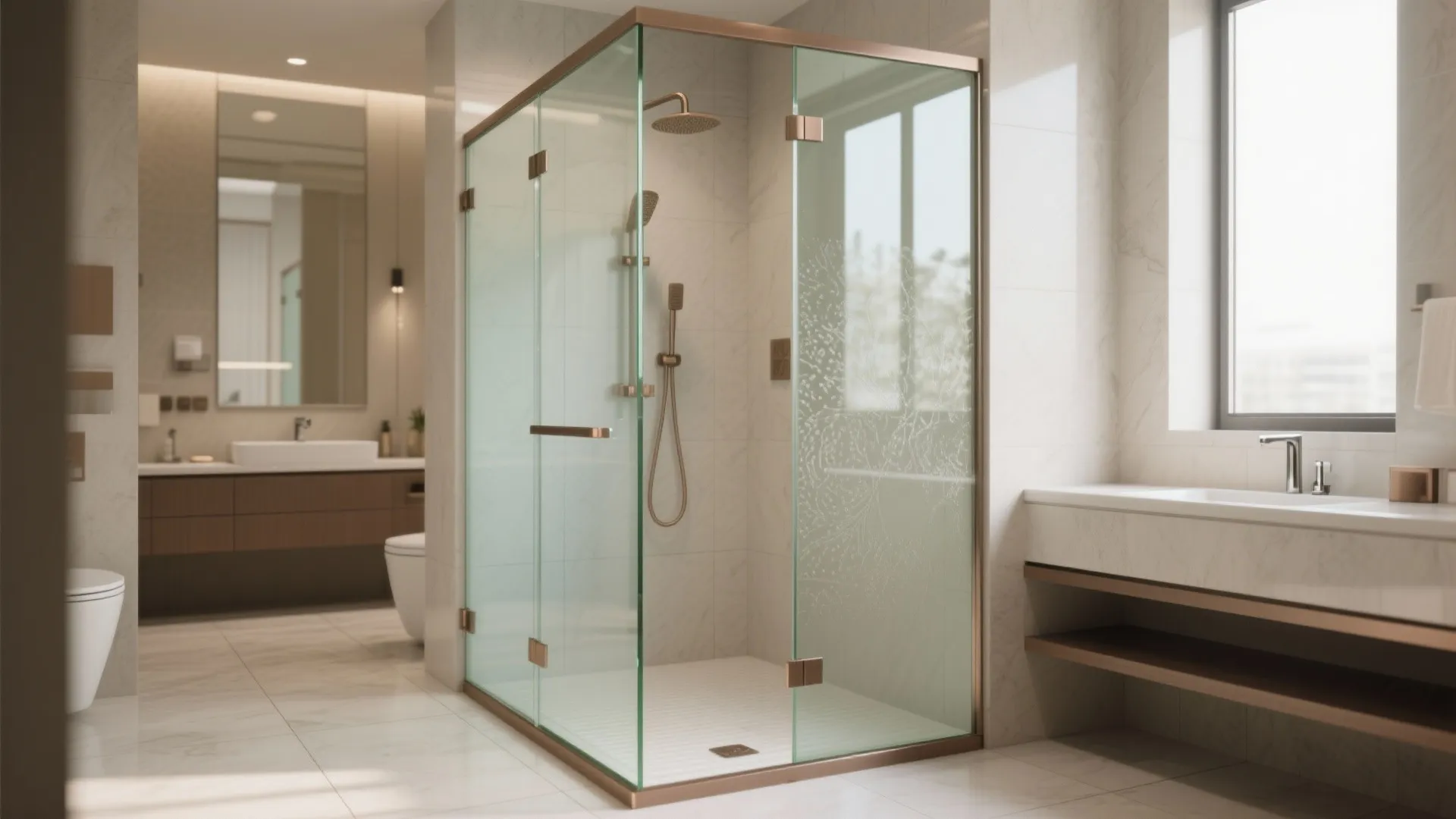 Frameless glass for a true open feel
