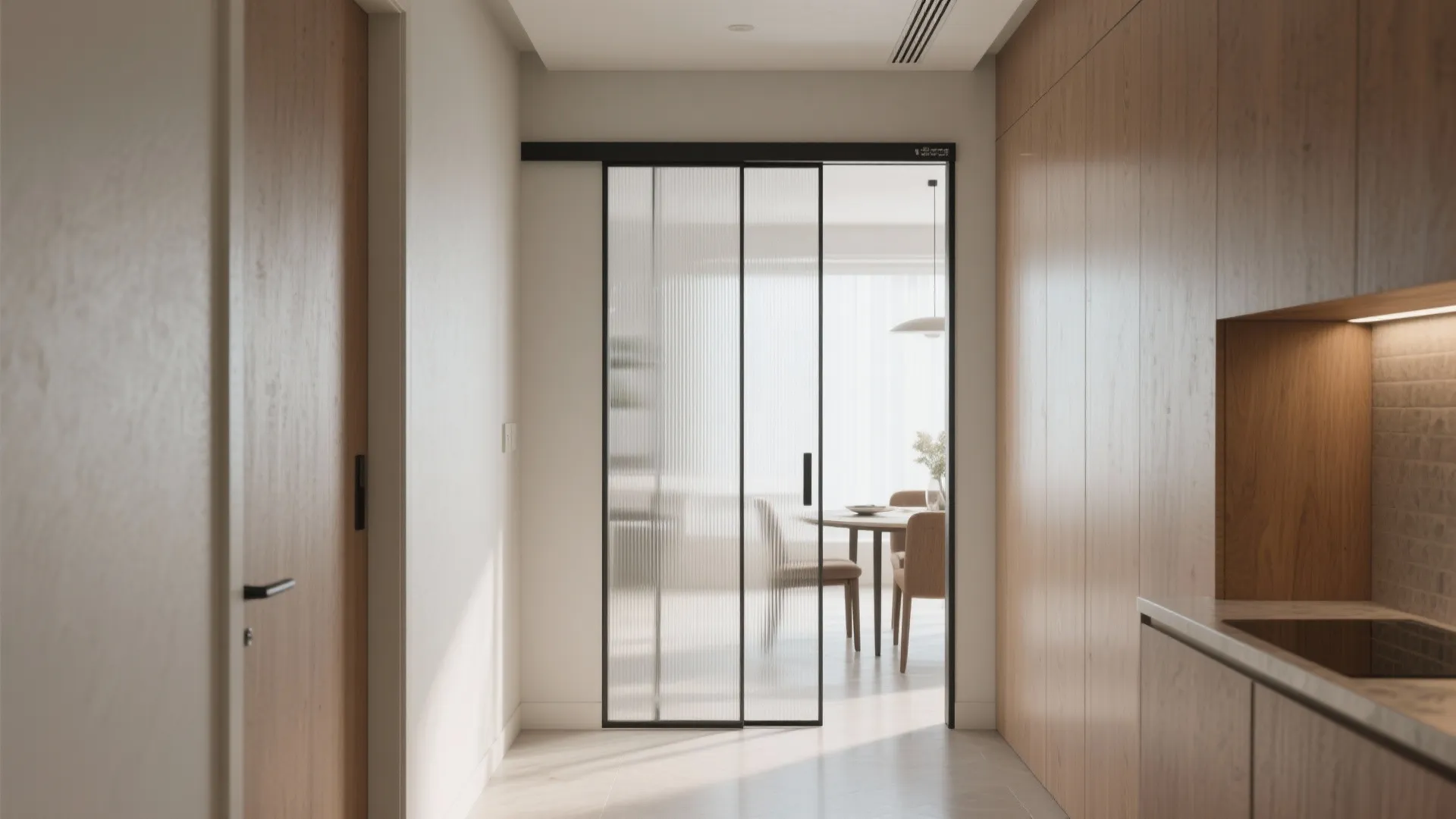 Frameless Glass Pocket Doors for Flexible Separation