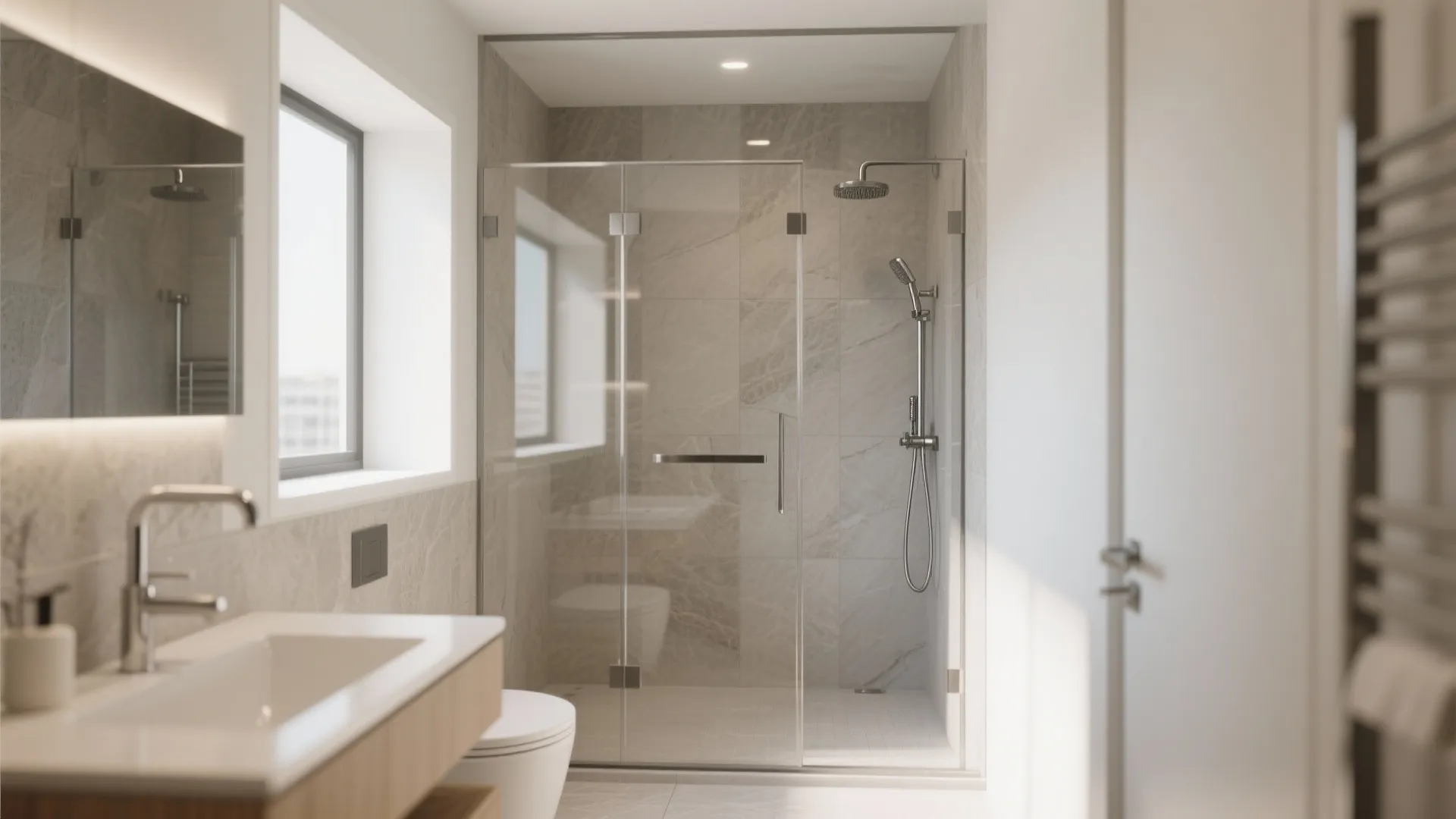3. Walk-in Showers with Frameless Glass