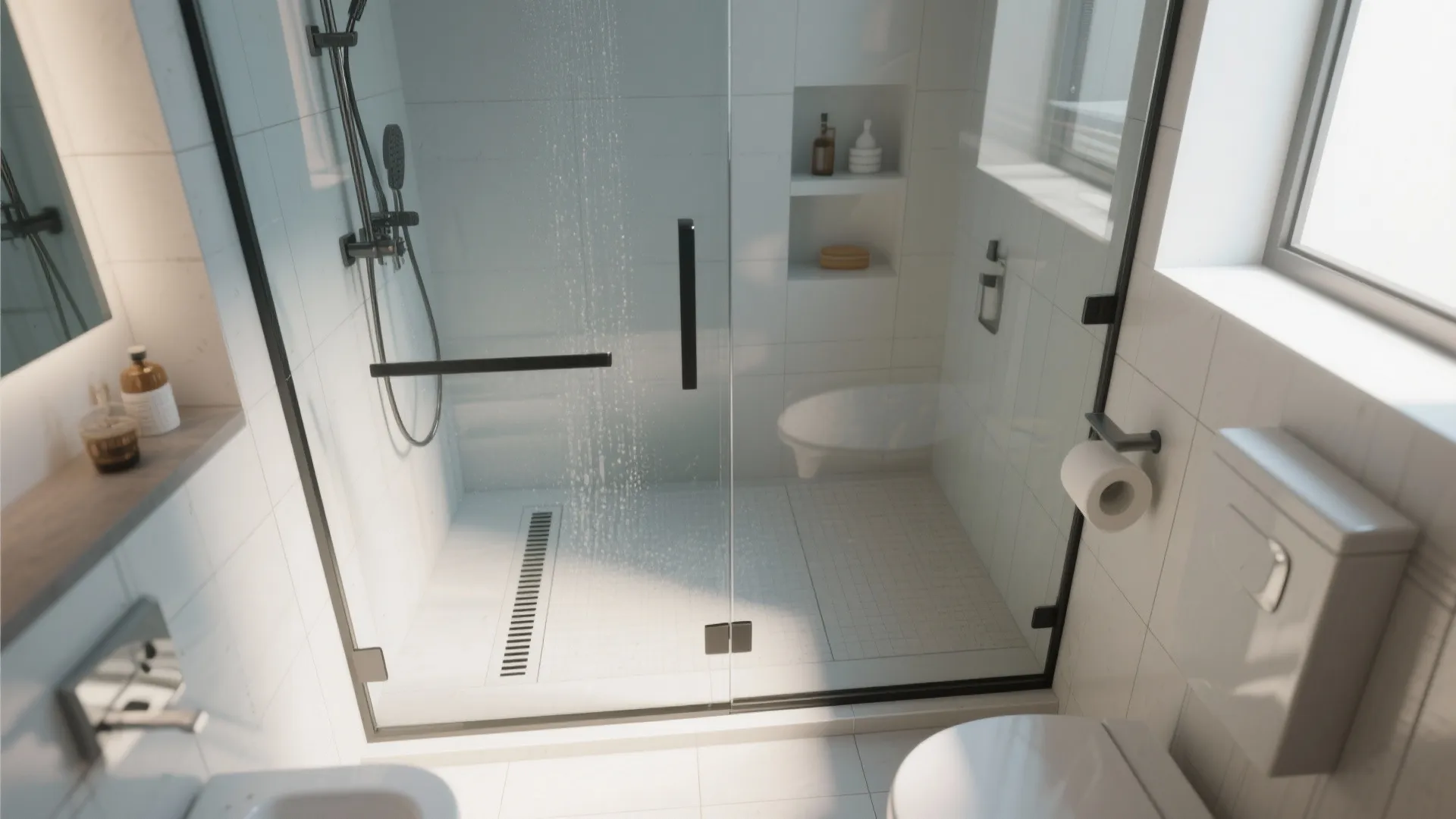 2. Frameless Glass Showers